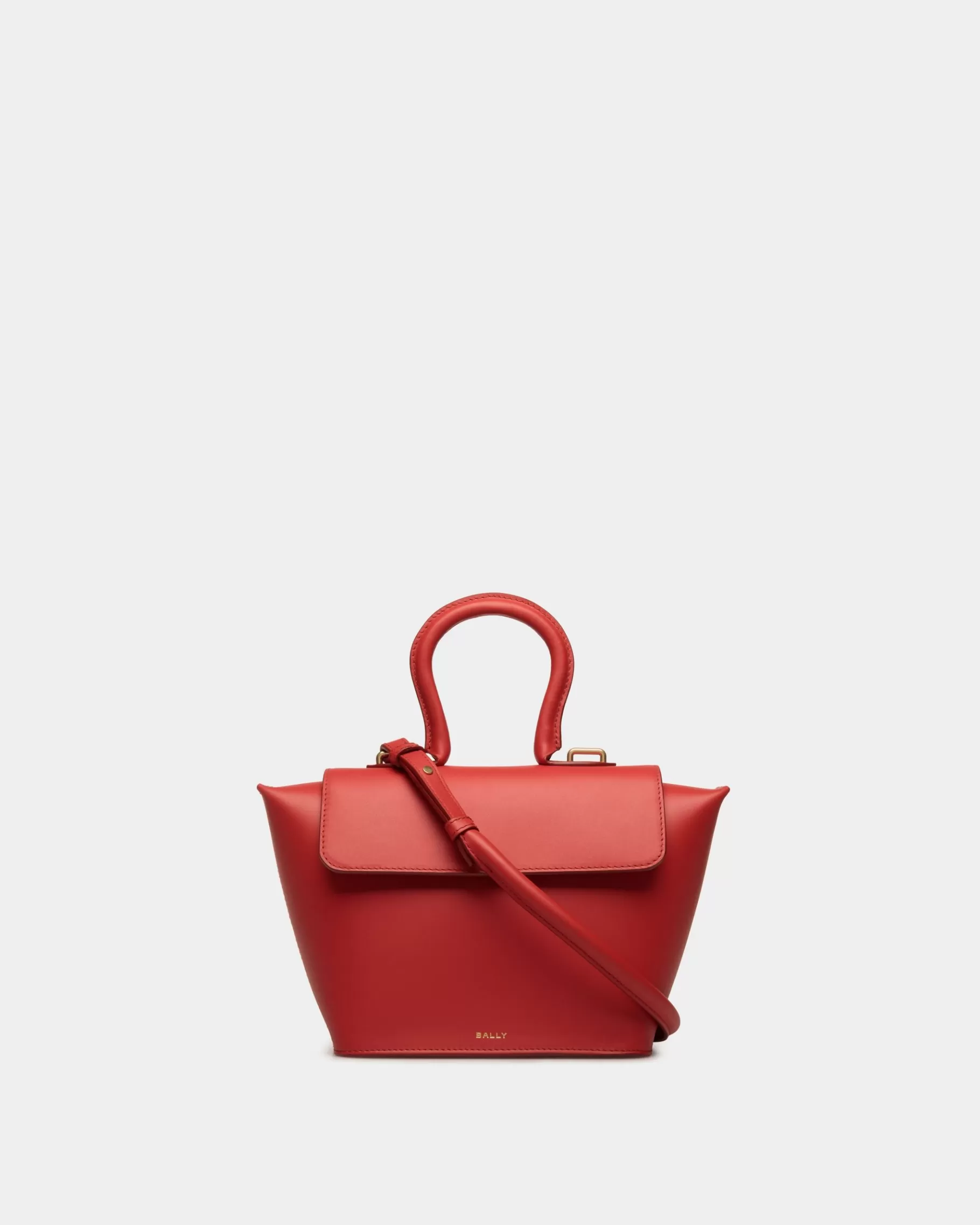 Cross-body Bags<Bally Belle Top Handle Bag in Candy Leather Red