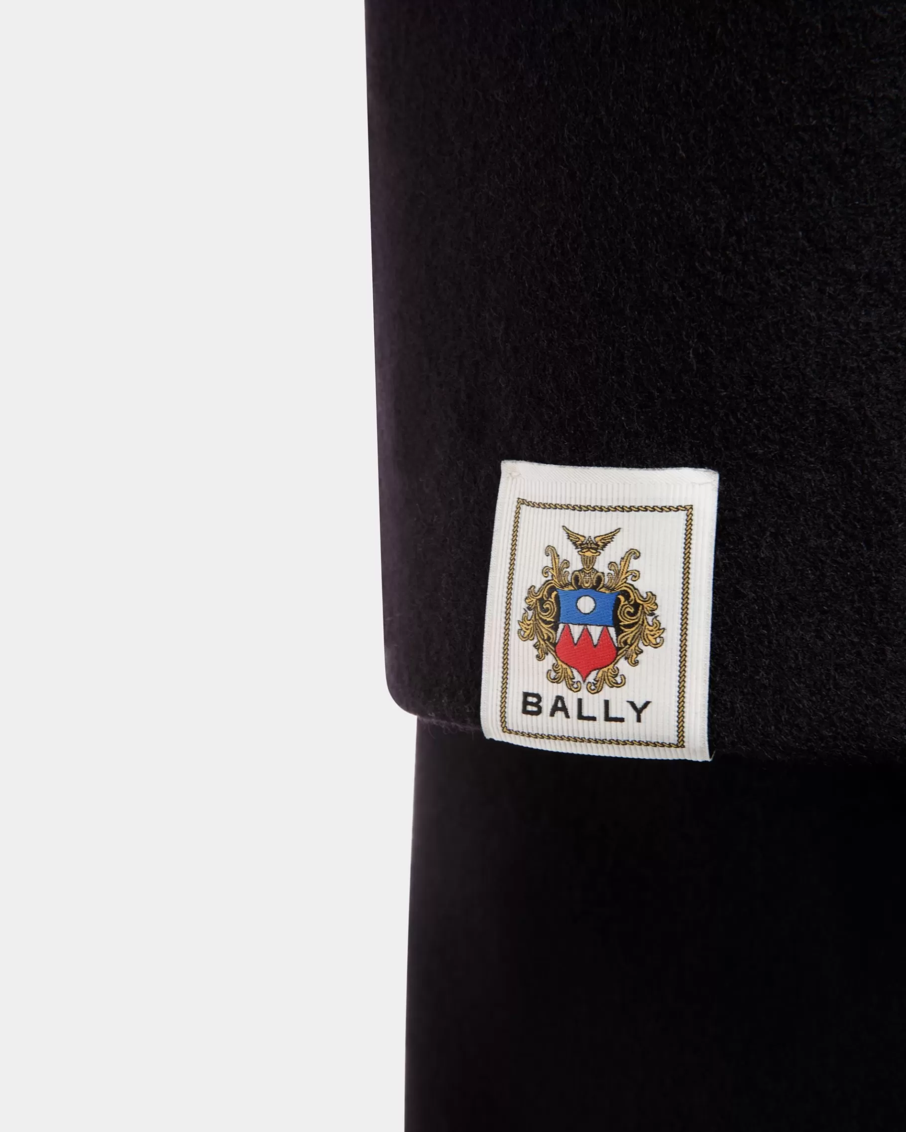 Coats & Jackets<Bally Belted Coat In Navy Wool Blend Blue