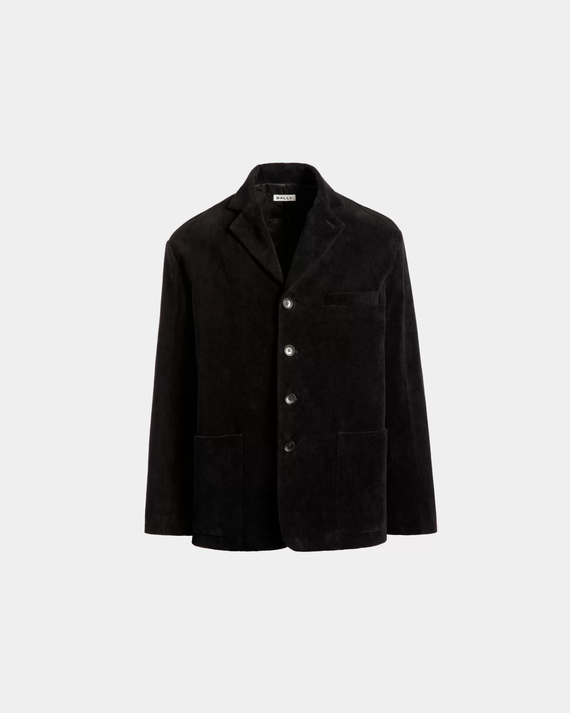 Coats & Jackets<Bally Blazer In Cotton Corduroy Black
