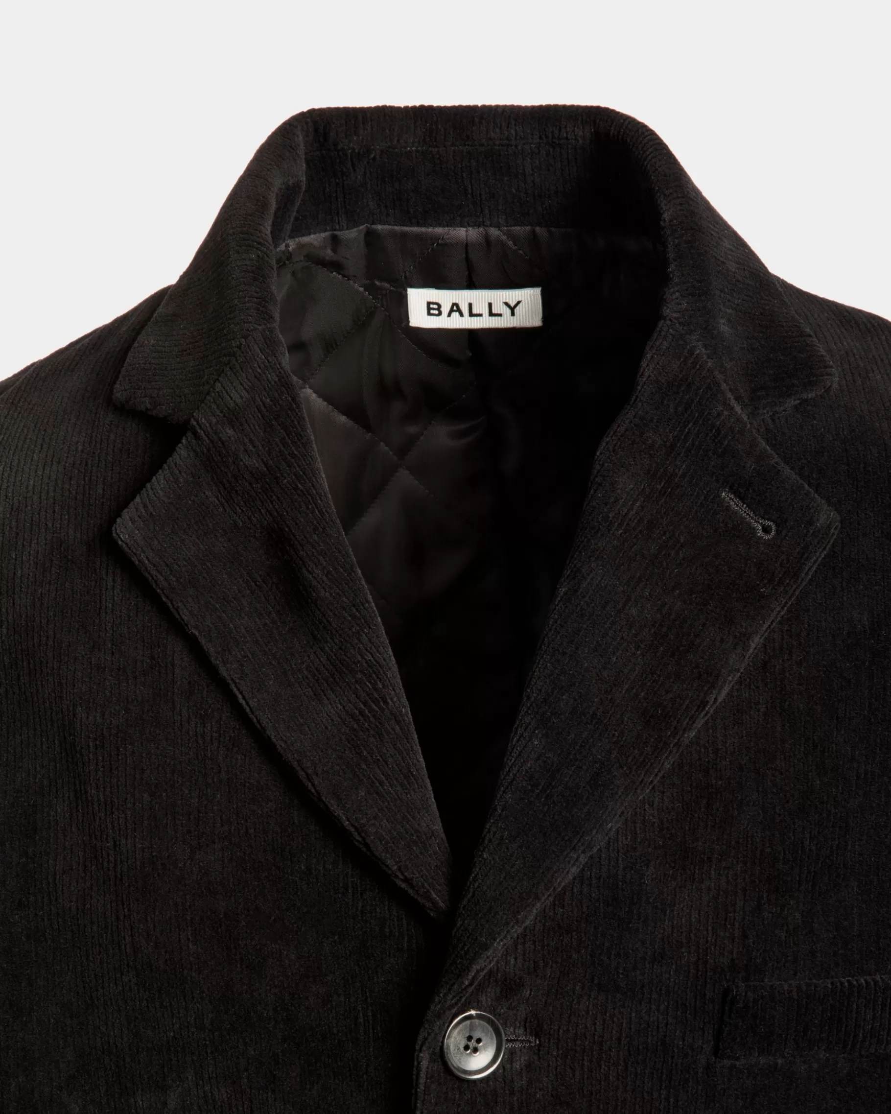 Coats & Jackets<Bally Blazer In Cotton Corduroy Black
