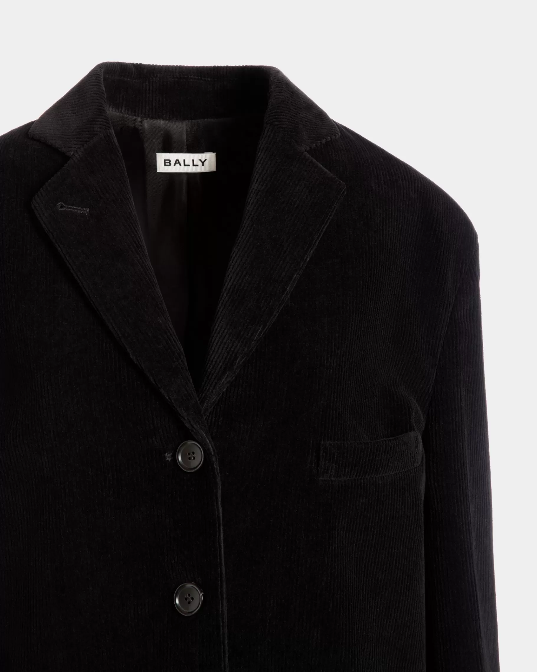 Coats & Jackets<Bally Blazer In Cotton Corduroy Black