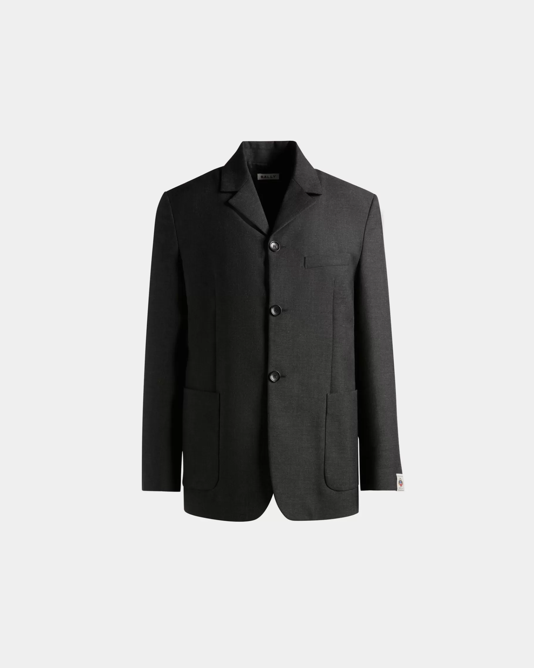 Coats & Jackets<Bally Blazer In Dark Wool Blend Grey