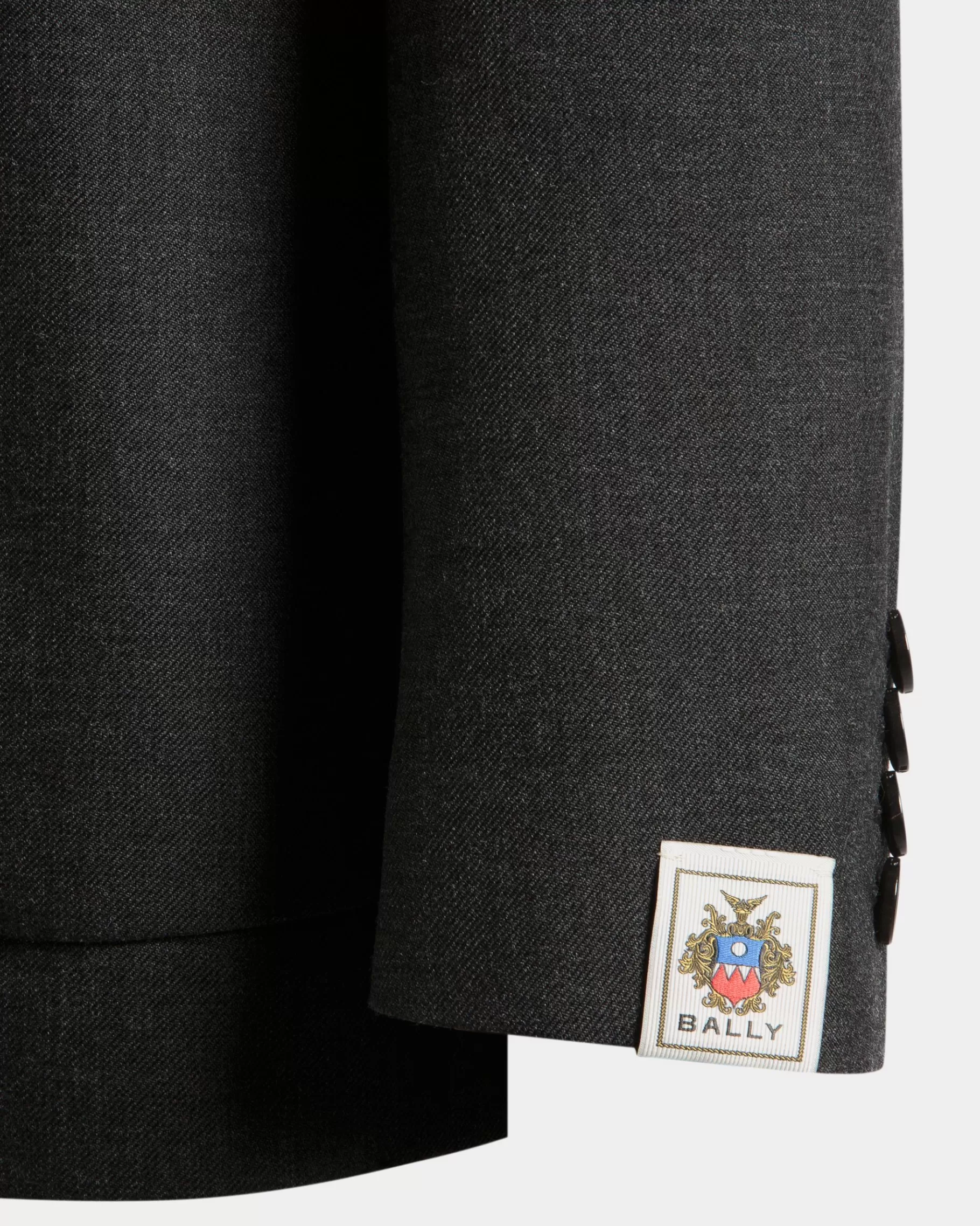 Coats & Jackets<Bally Blazer In Dark Wool Blend Grey