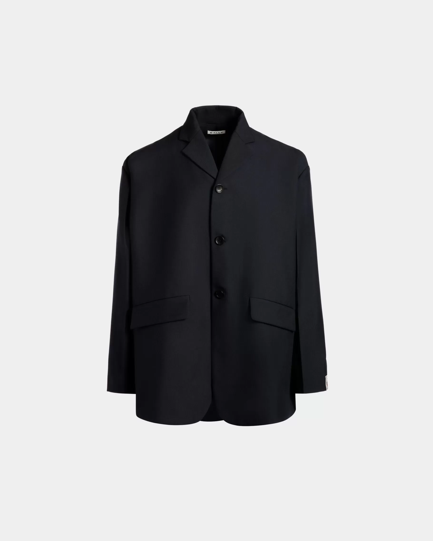 Coats & Jackets<Bally Blazer In Navy Wool Blend Blue