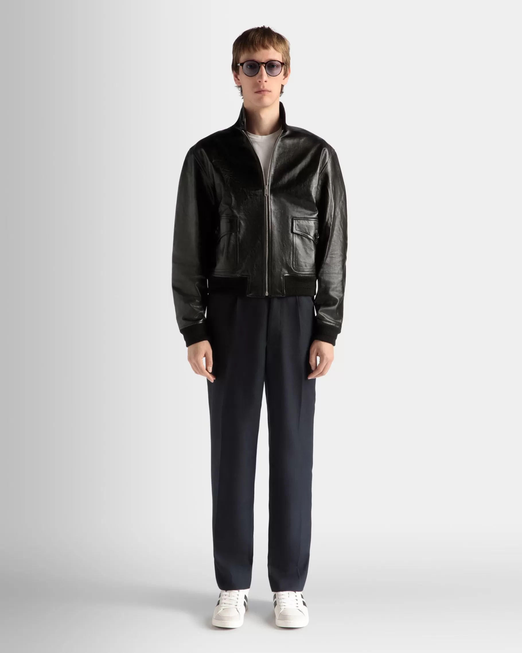 Leather | Coats & Jackets<Bally Blouson in Leather Black