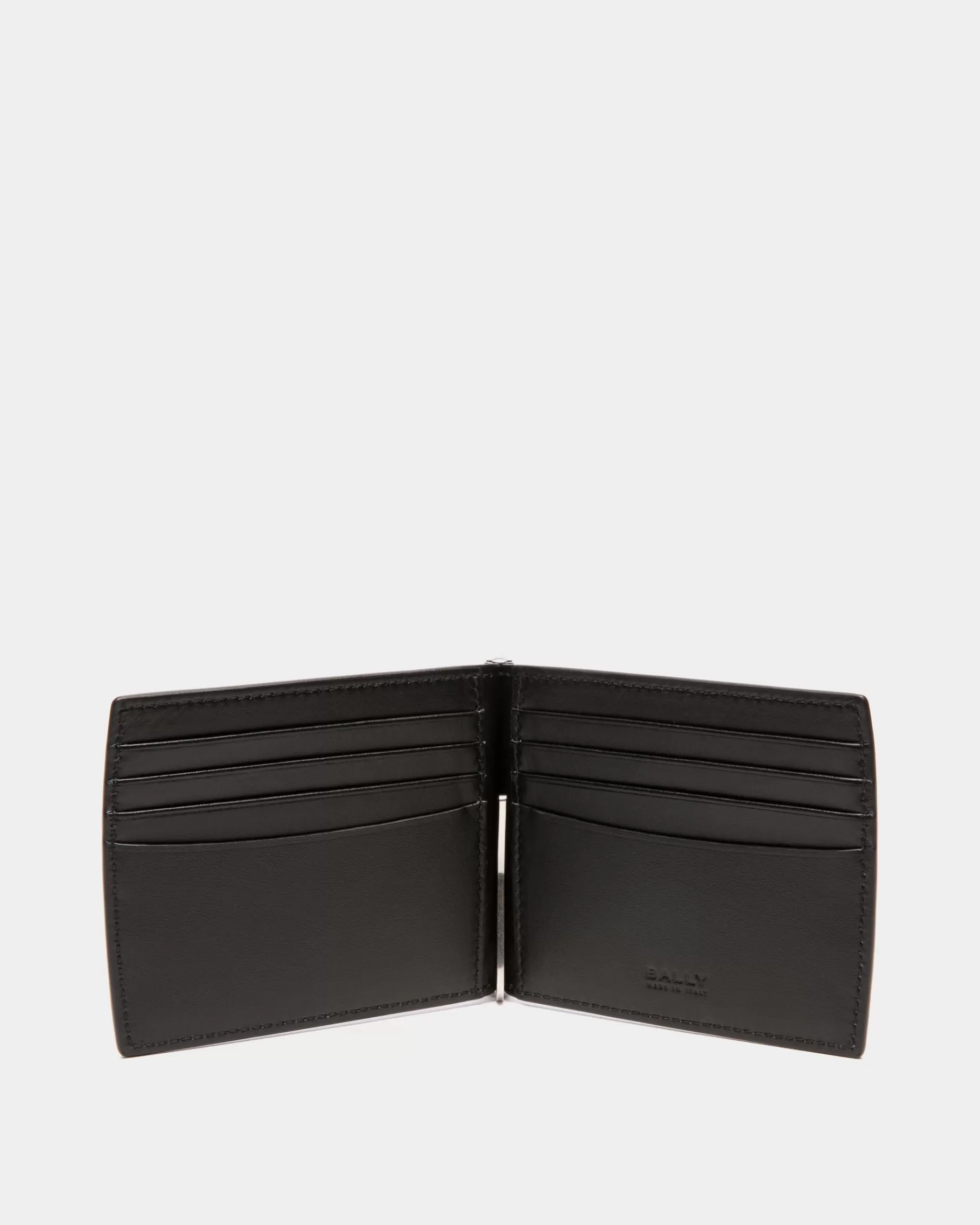 busy_bally_bifold_wallet_in_black_leather_13974.webp Wallets & Card Holders<Bally Busy Bifold Wallet in Leather Black