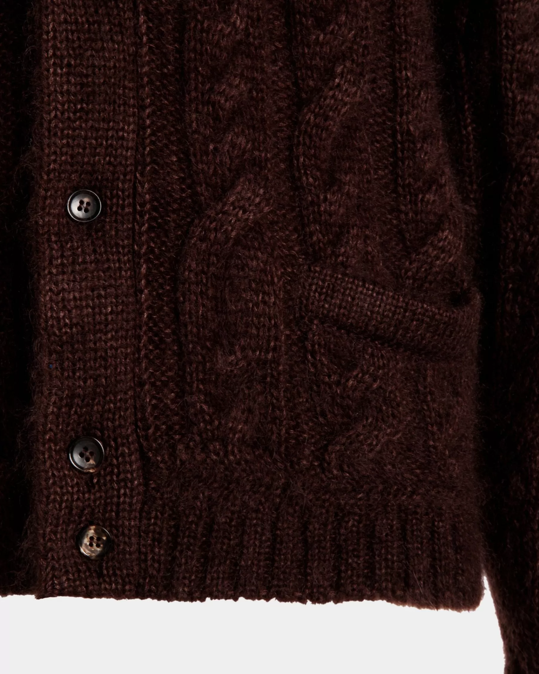 Knitwear<Bally Cardigan in Mohair And Silk Brown