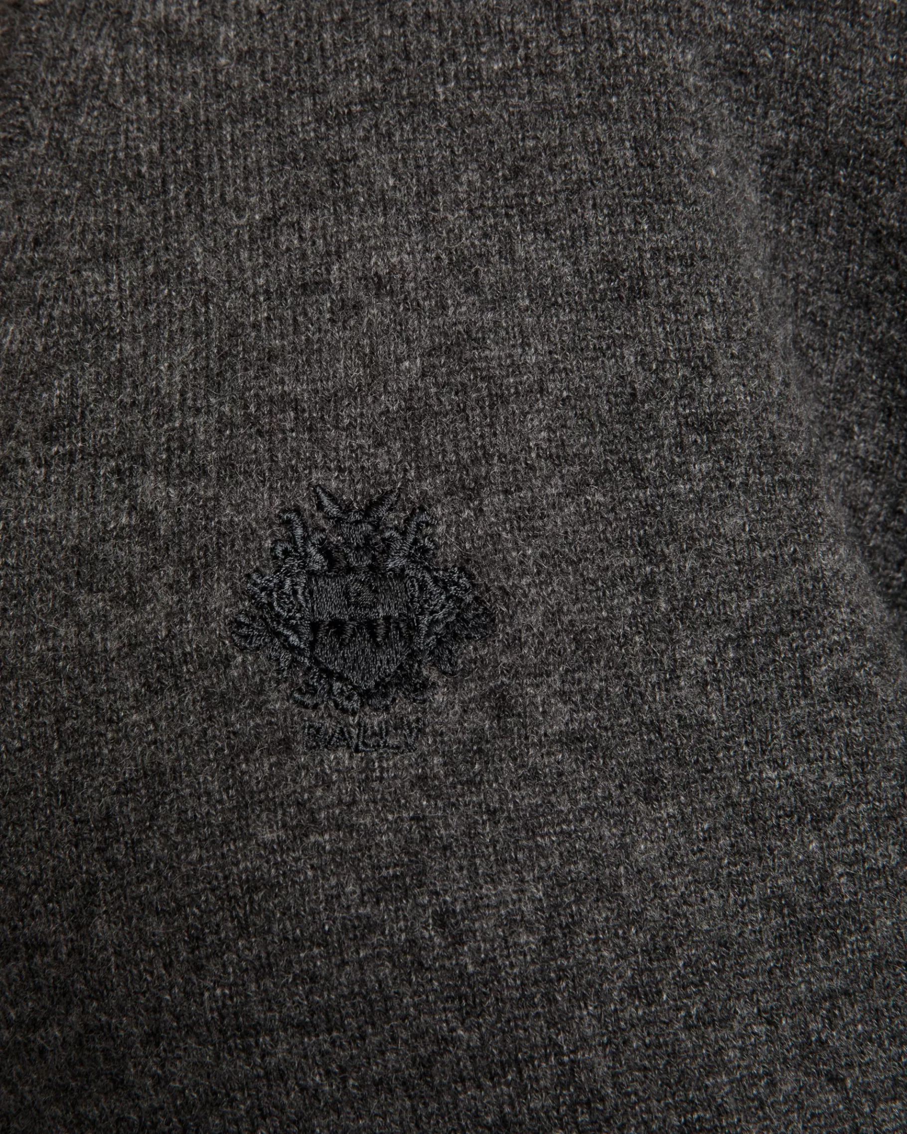 Knitwear<Bally Cardigan With Crest Logo in Dark Cashmere Grey