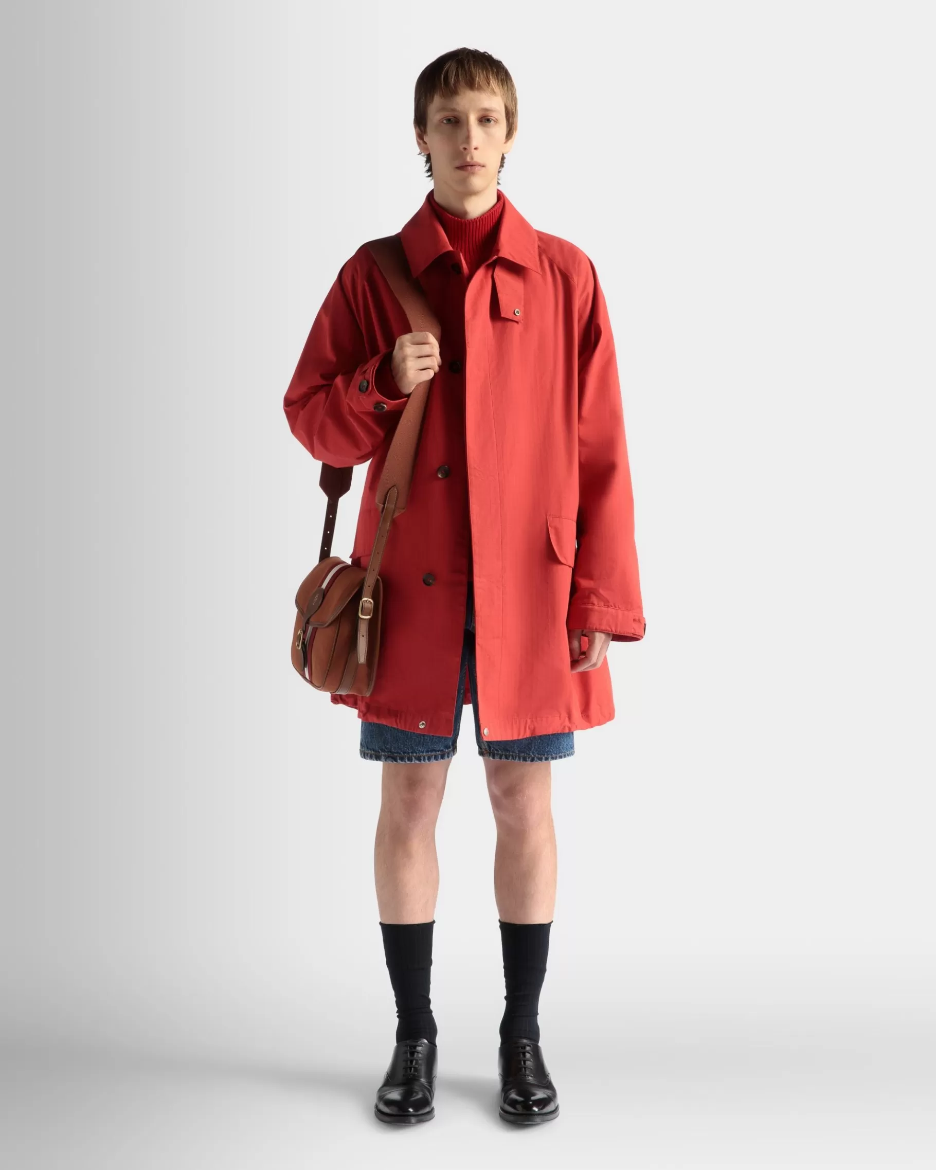 Coats & Jackets<Bally Coat in Candy Nylon Red