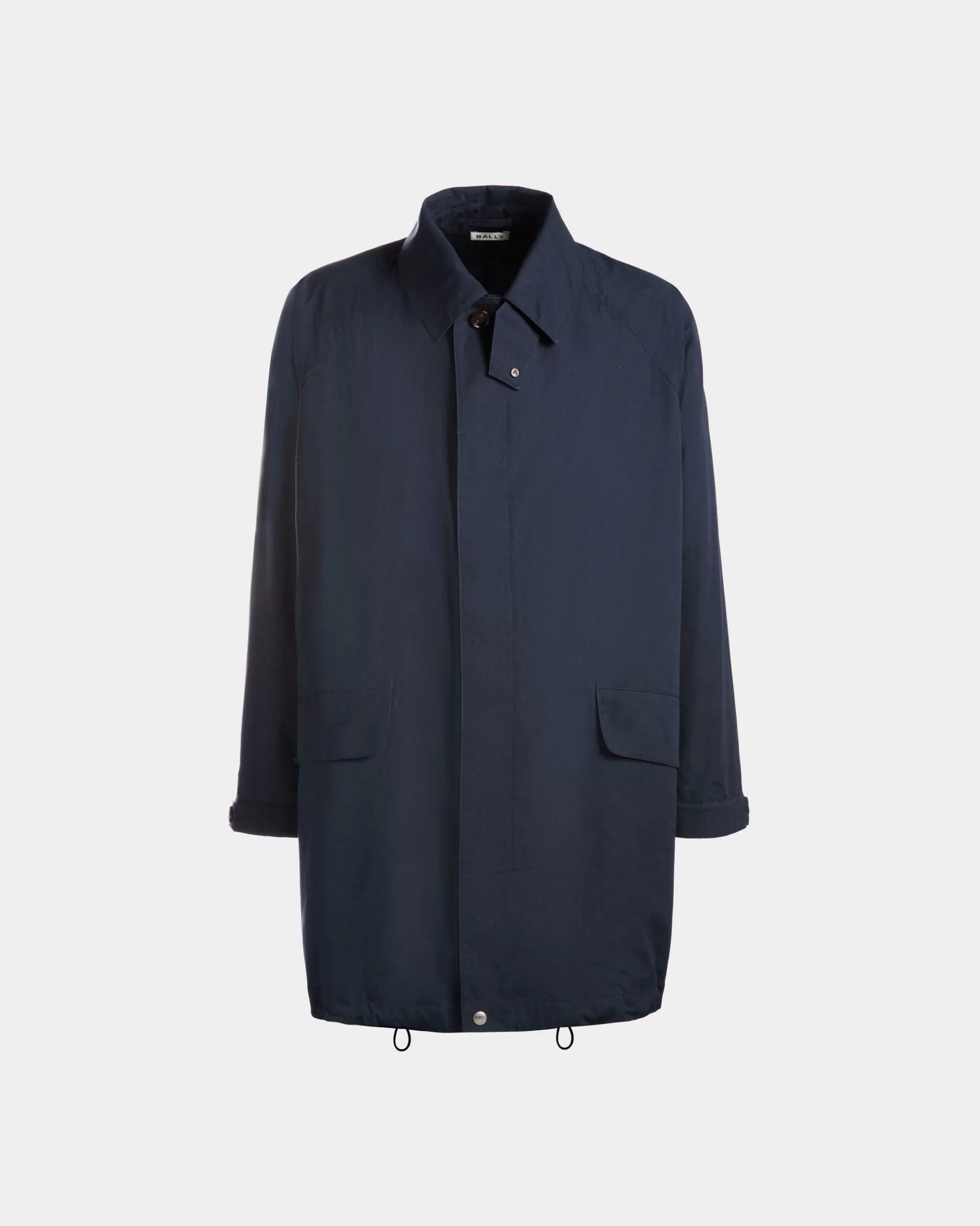 Coats & Jackets<Bally Coat in Navy Nylon Blue