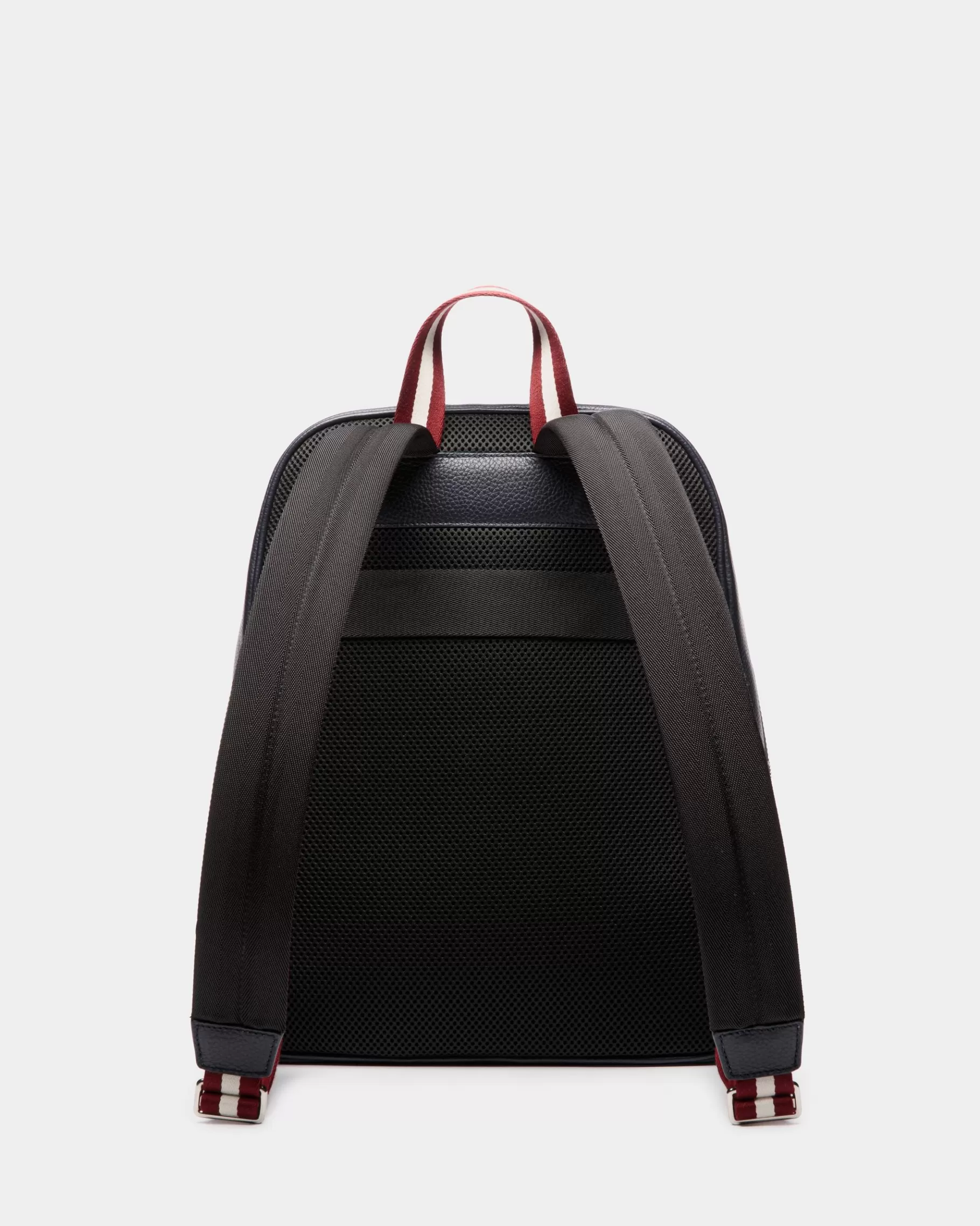 Backpacks<Bally Code Backpack In Navy Grained Leather Blue