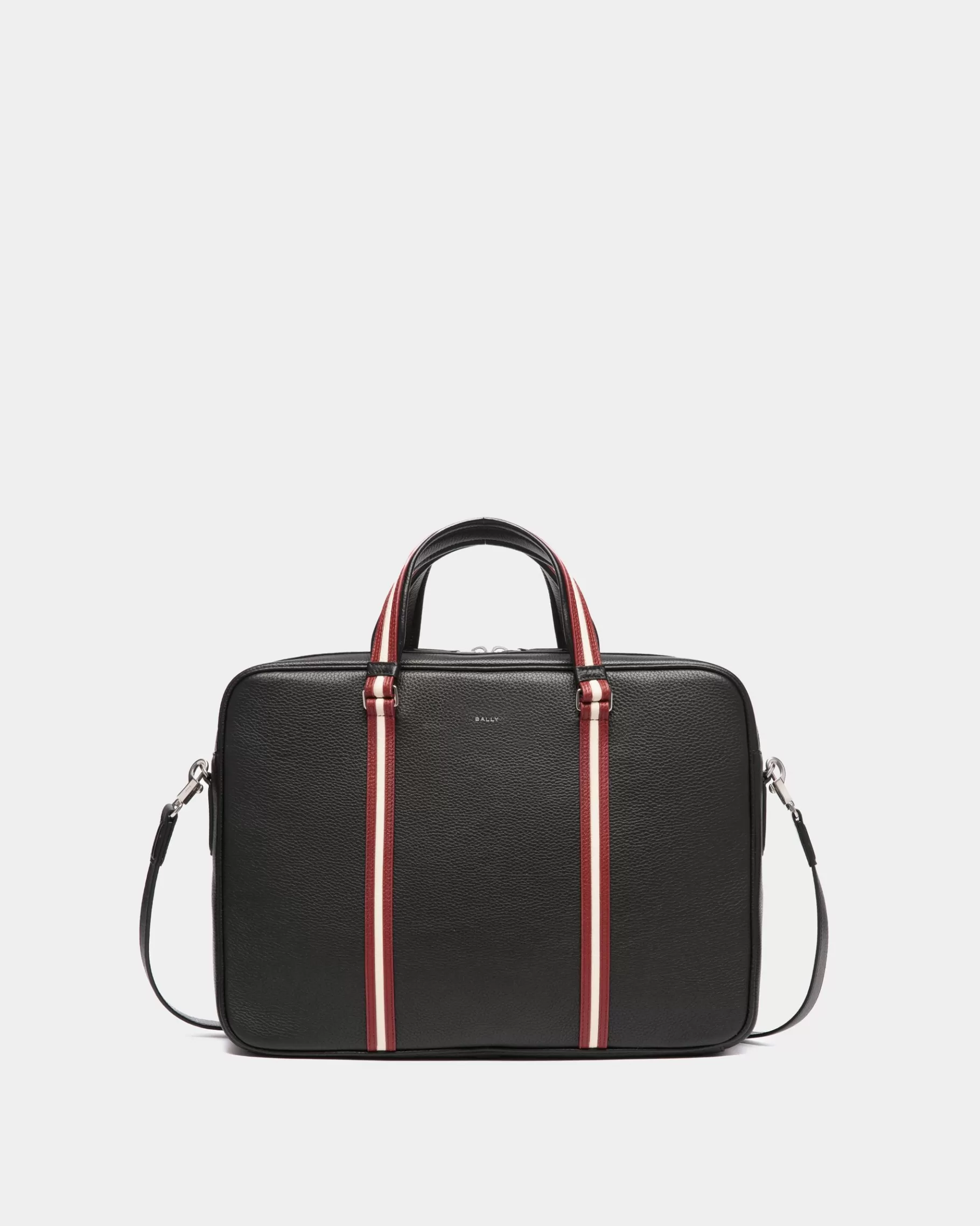 Business Bags<Bally Code Briefcase In Grained Leather Black