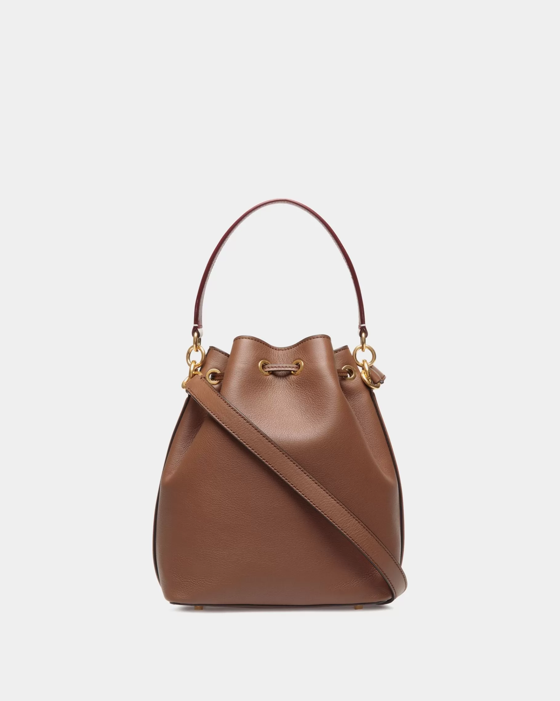 Cross-body Bags<Bally Code Bucket Bag In Leather Brown