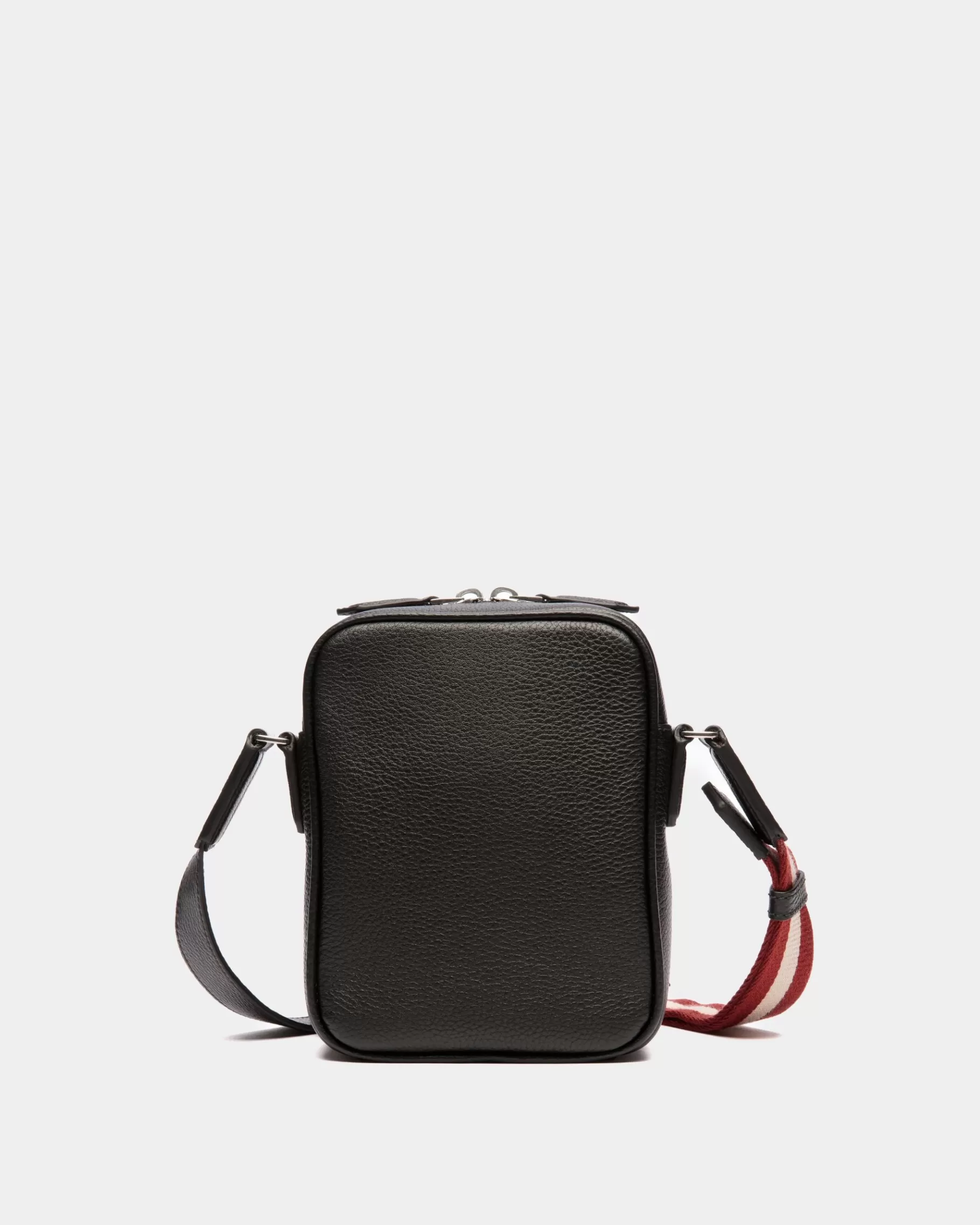 Messenger Bags<Bally Code Crossbody Bag in Leather Black