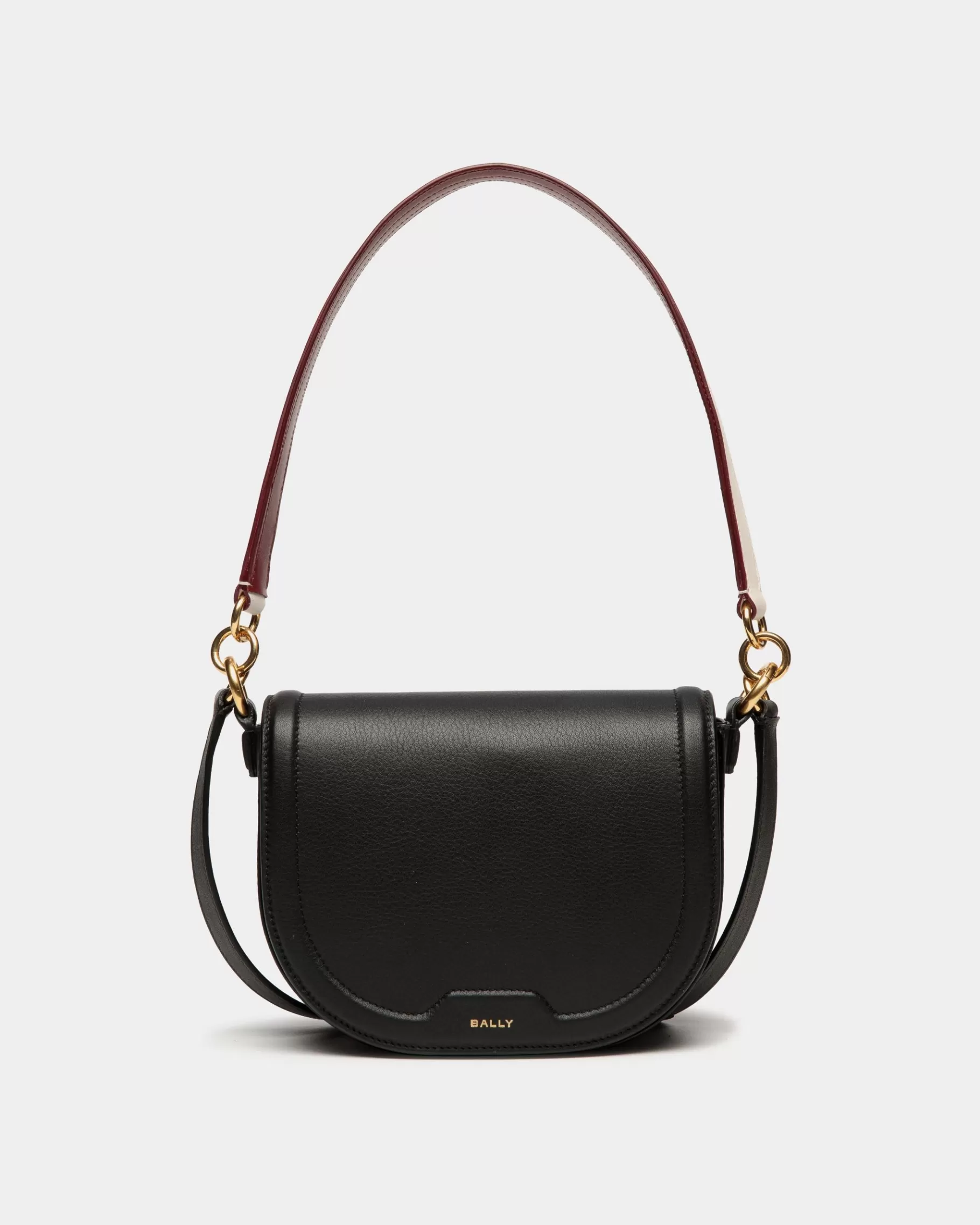 Cross-body Bags<Bally Code Crossbody Bag In Leather Black