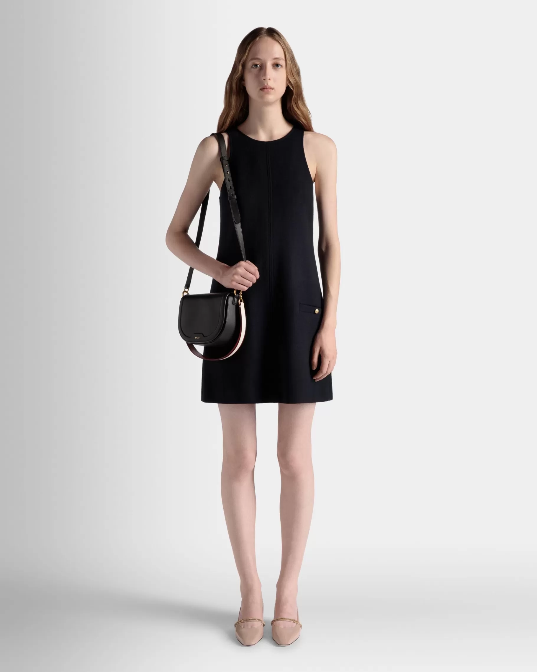 Cross-body Bags<Bally Code Crossbody Bag In Leather Black