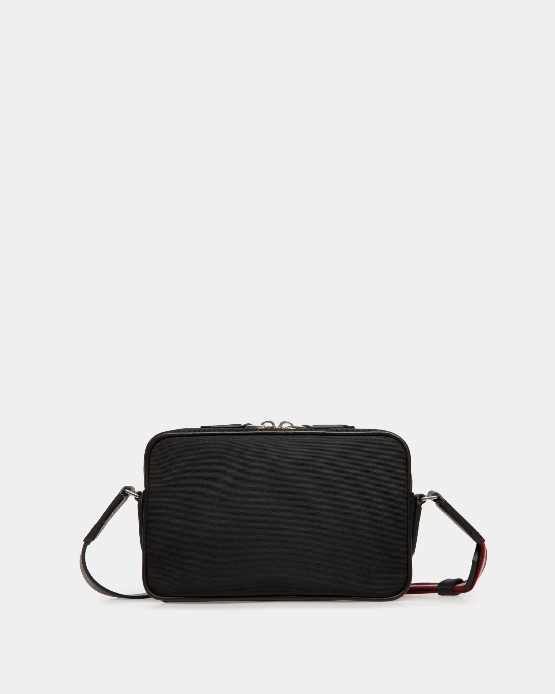 Messenger Bags<Bally Code Crossbody Bag in Nylon Black