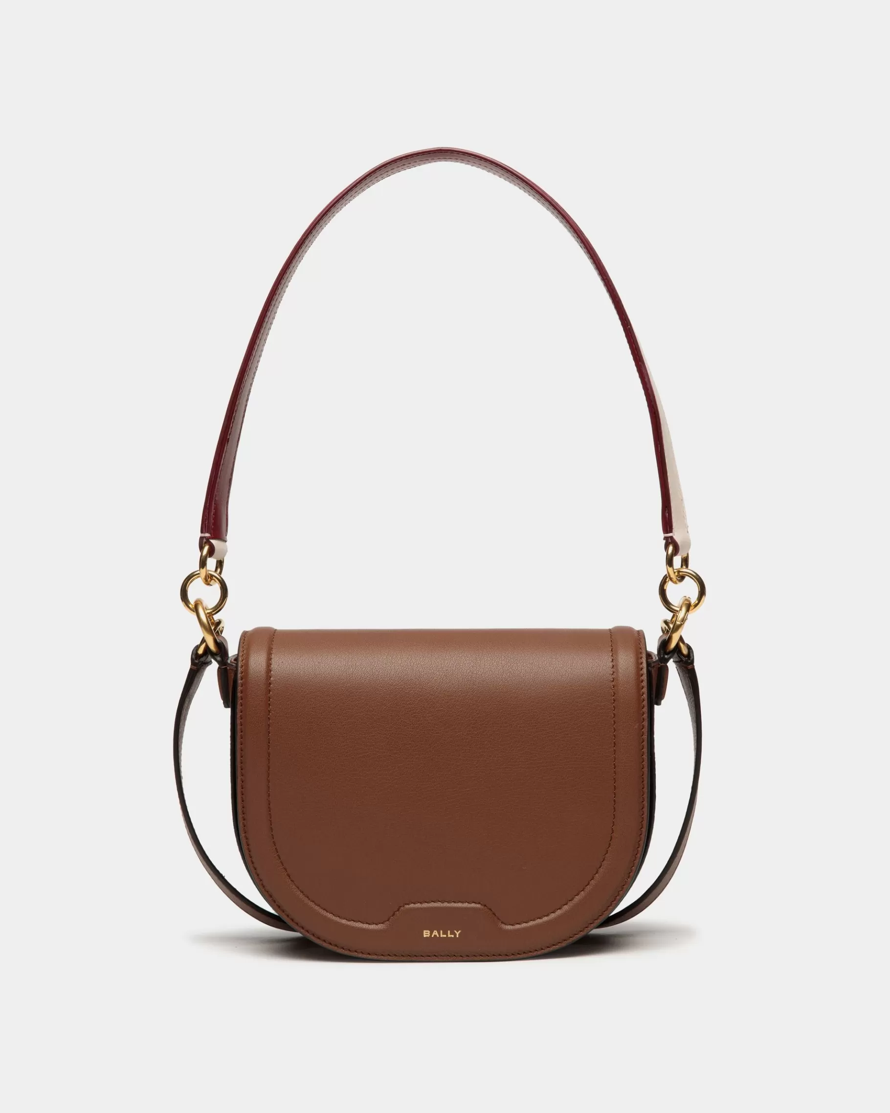 Cross-body Bags<Bally Code Crossbody Bag In Leather Brown
