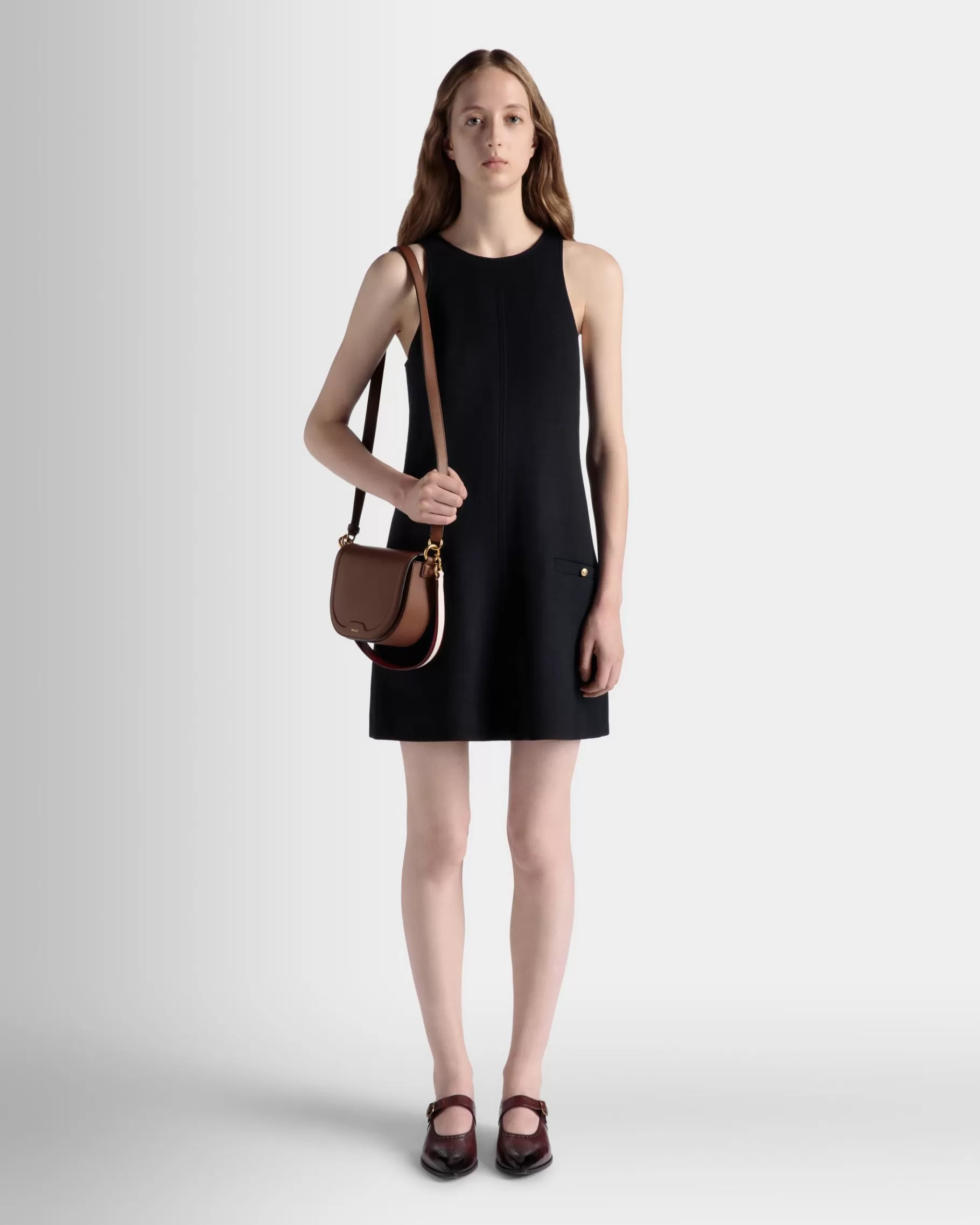 Cross-body Bags<Bally Code Crossbody Bag In Leather Brown