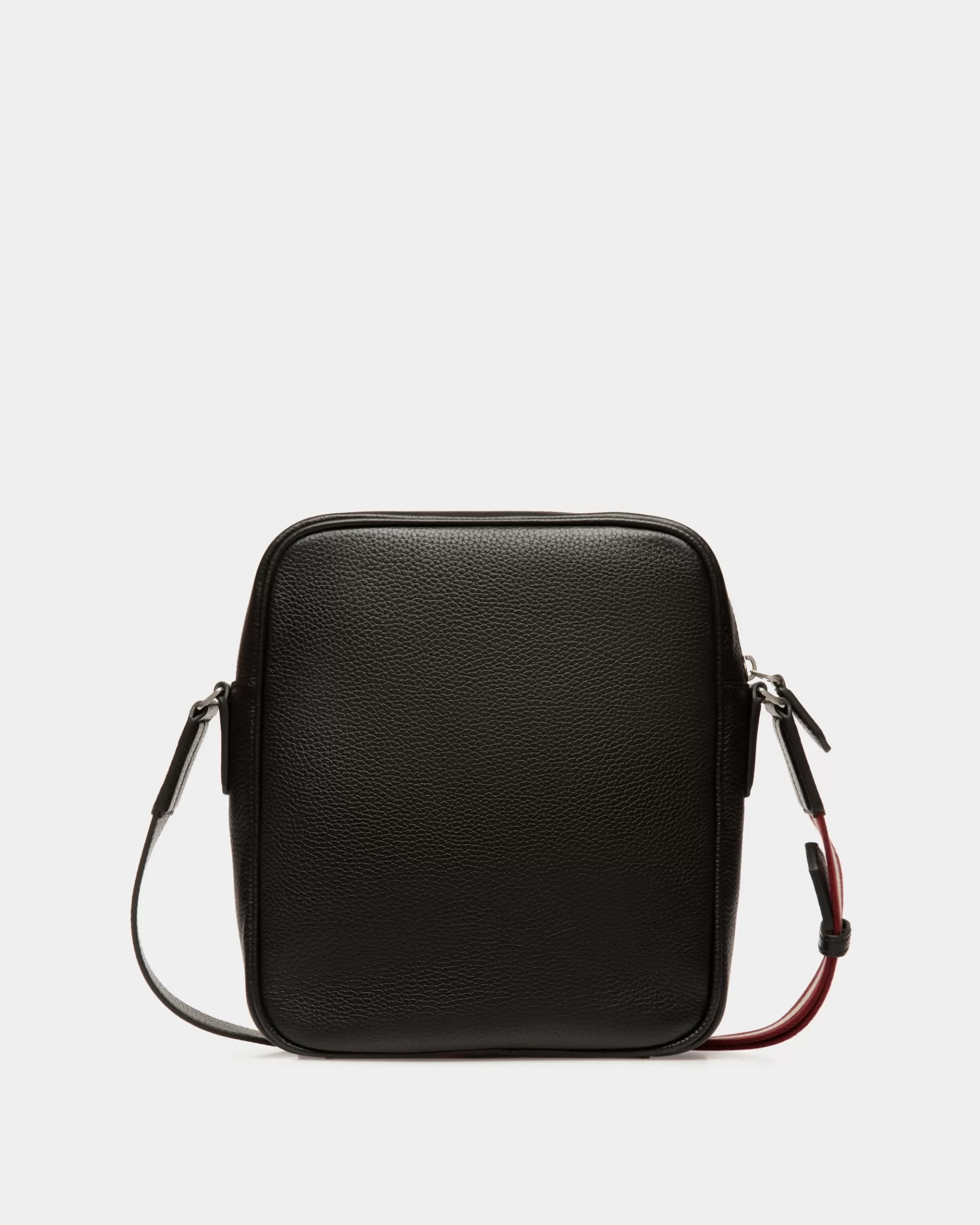 Messenger Bags<Bally Code Crossbody Bag in Leather Black