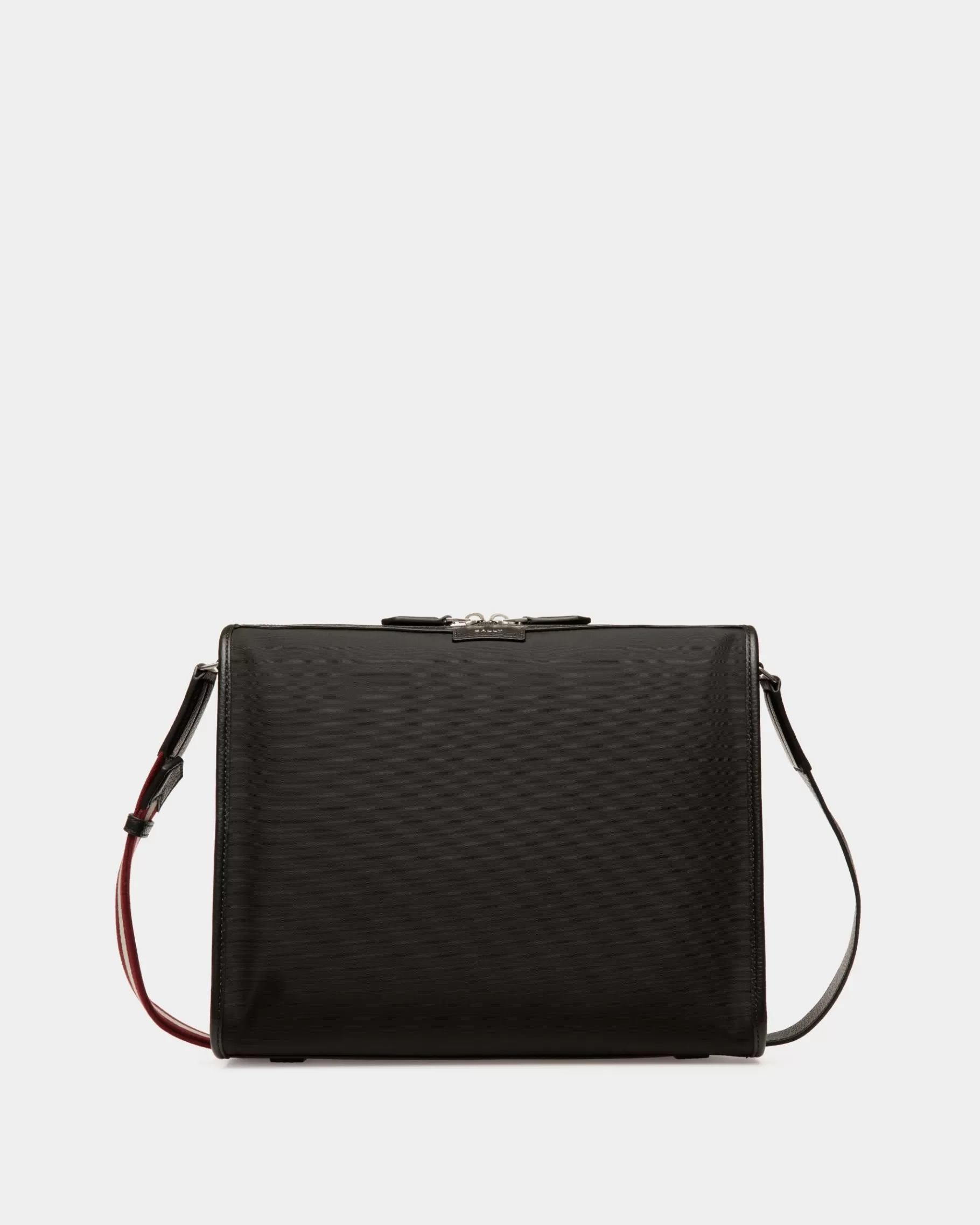 Messenger Bags<Bally Code Crossbody Bag in Nylon Black