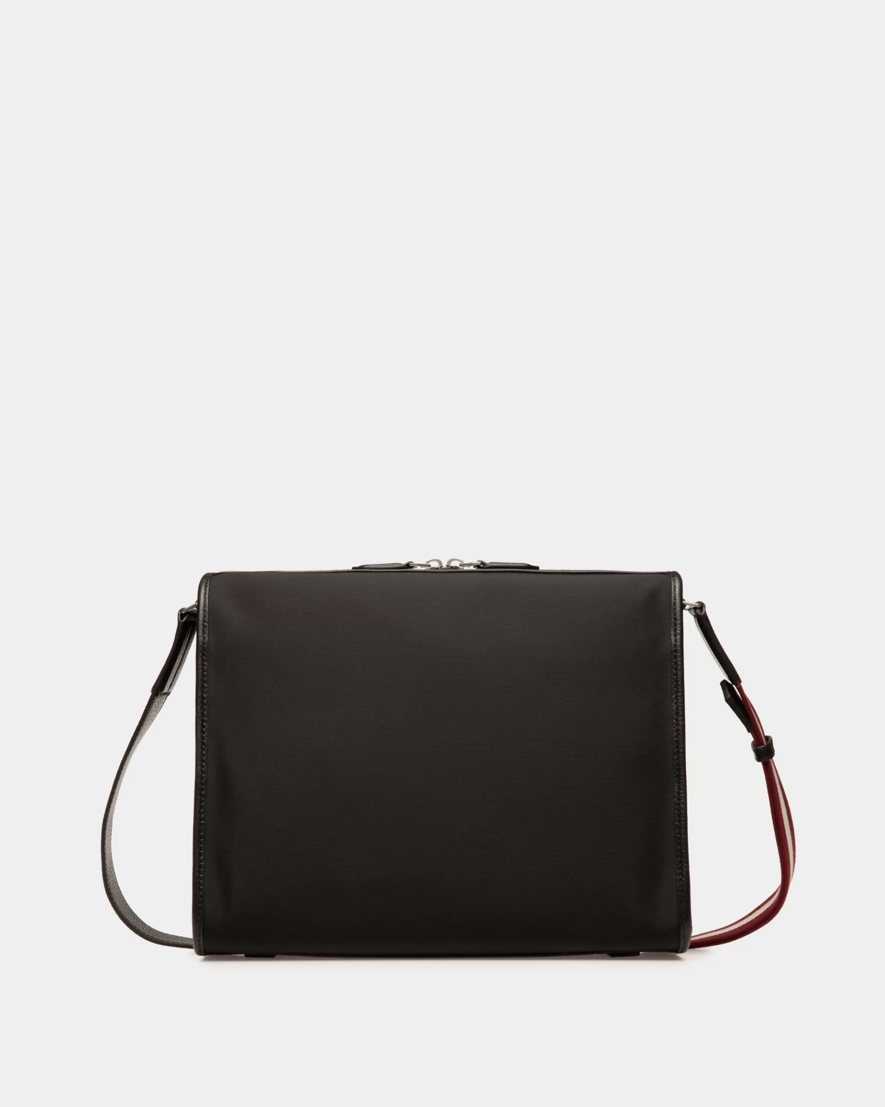 Messenger Bags<Bally Code Crossbody Bag in Nylon Black