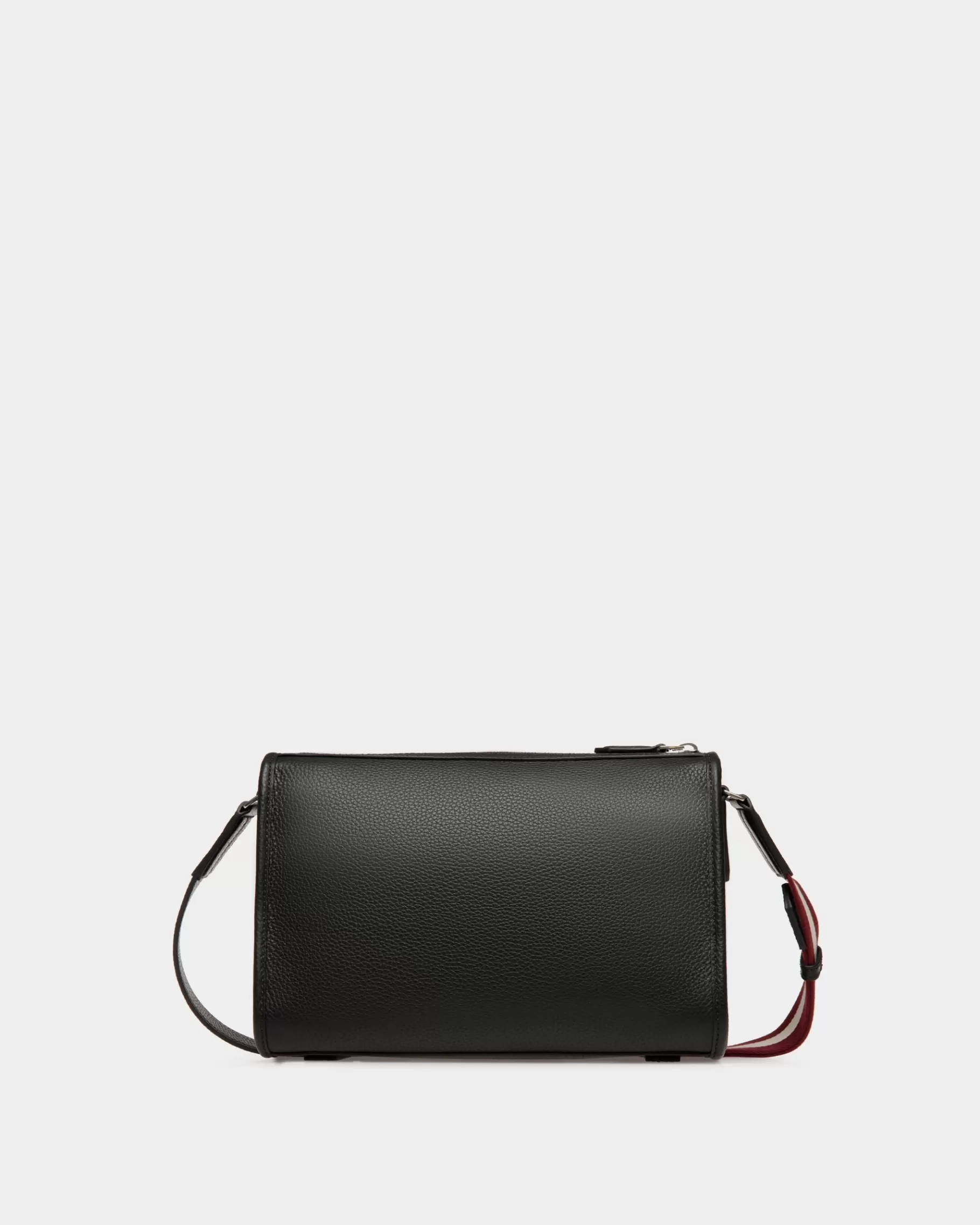 Messenger Bags<Bally Code Small Messenger Bag in Grained Leather Black