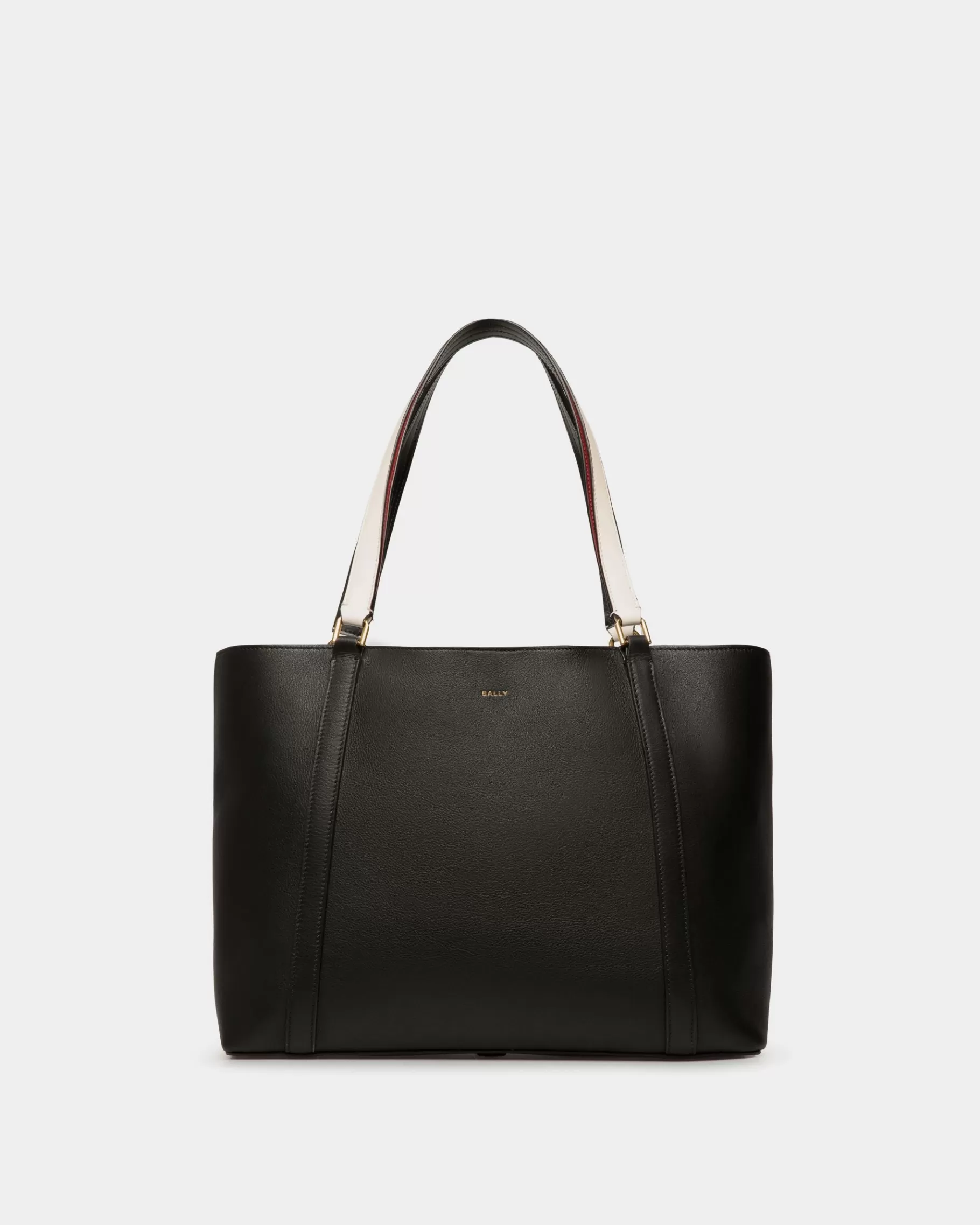 Tote Bags<Bally Code Tote Bag in Leather Black