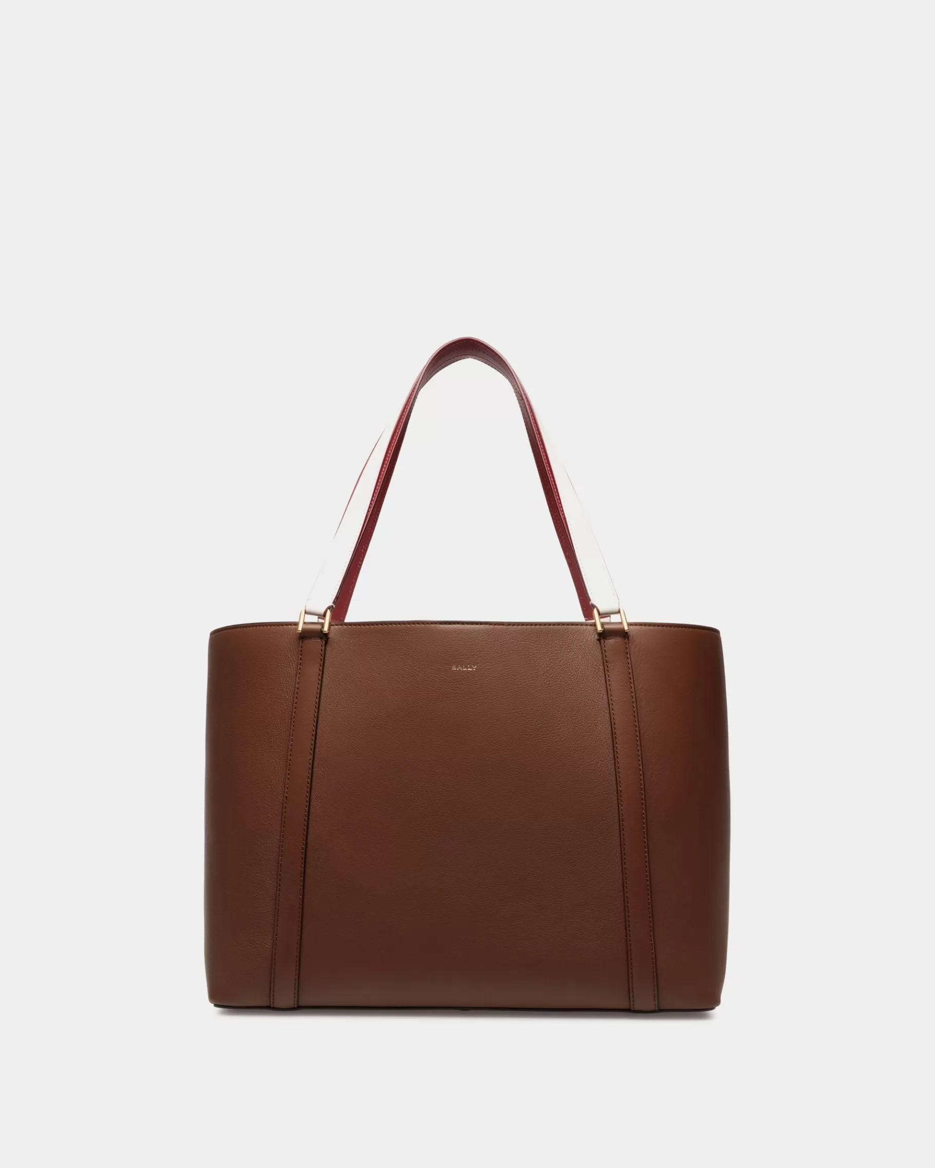 Tote Bags<Bally Code Tote Bag In Leather Brown