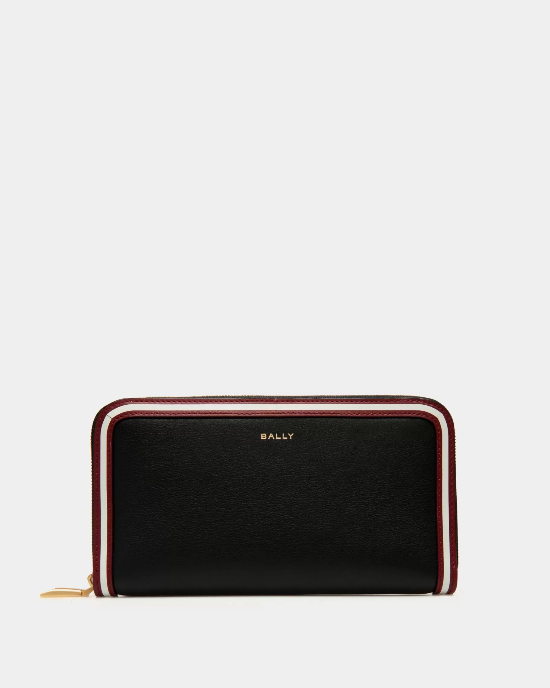 Wallets & Card Holders<Bally Code Zip Around Wallet In Leather Black