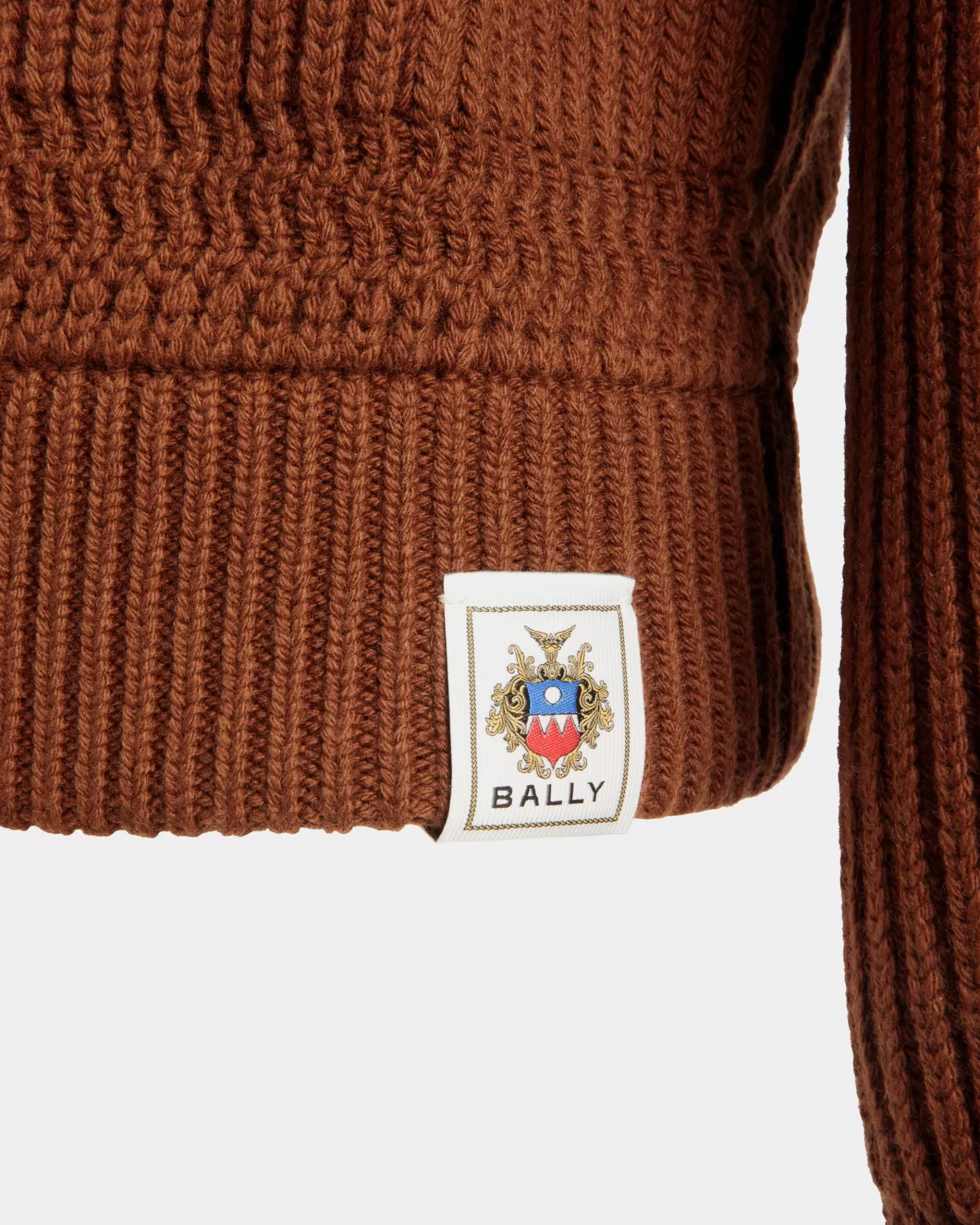 Knitwear<Bally Crewneck Sweater In Wool Brown