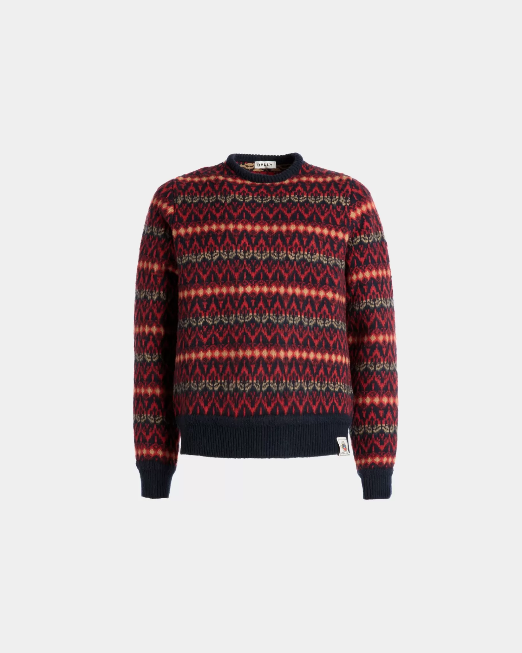 Knitwear<Bally Crewneck Sweater In Wool Multicolor