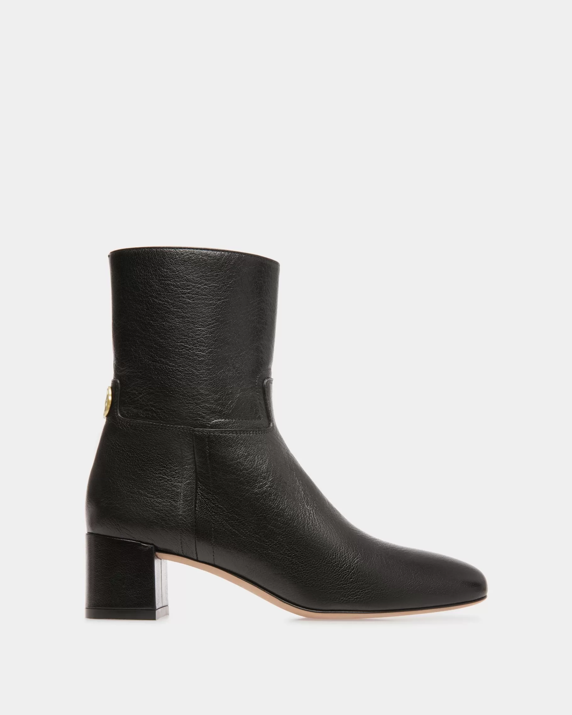 Boots & Ankle Boots<Bally Daily Emblem Booties In Leather Black