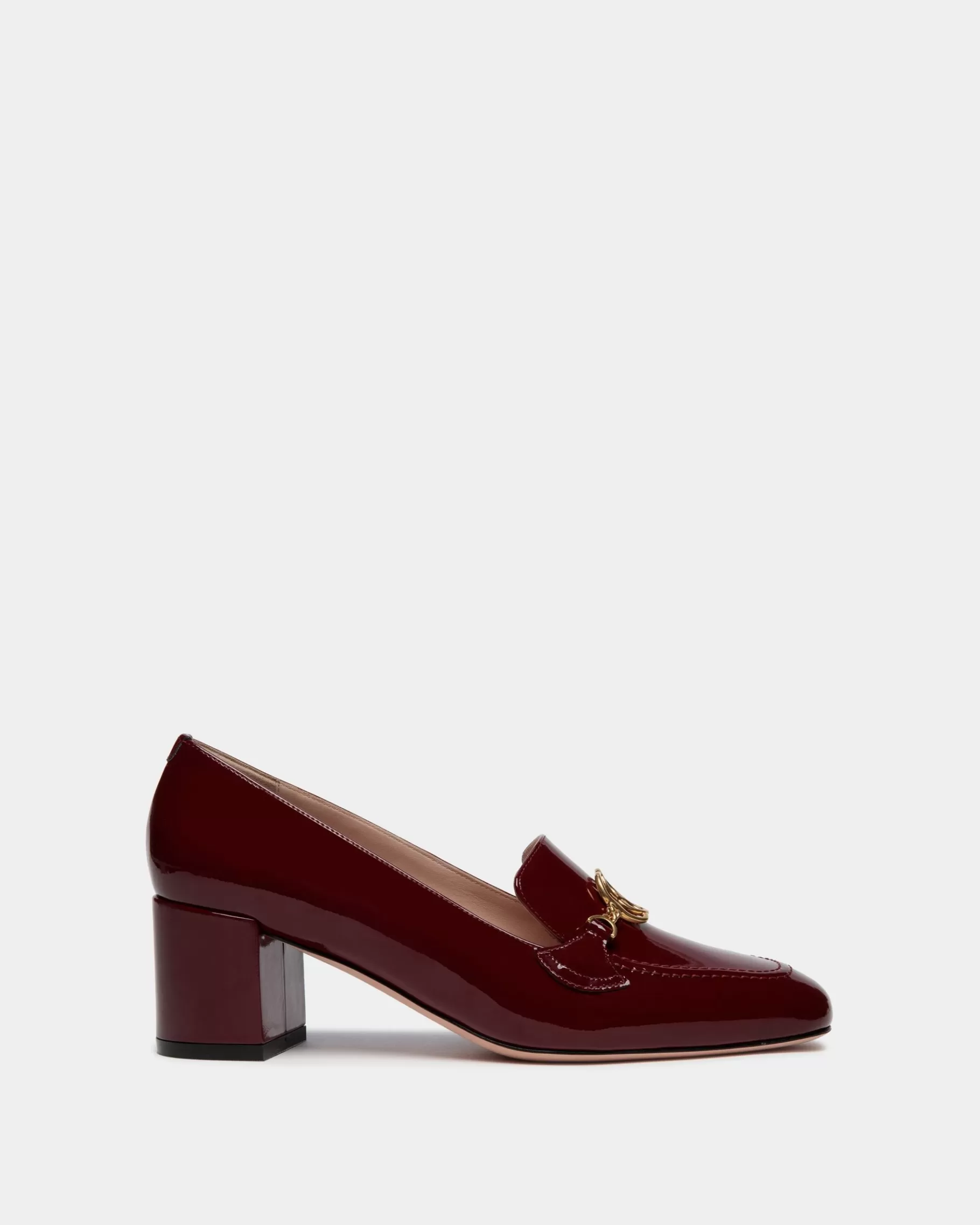 Pumps<Bally Daily Emblem Pump In Andorra Leather Burgundy