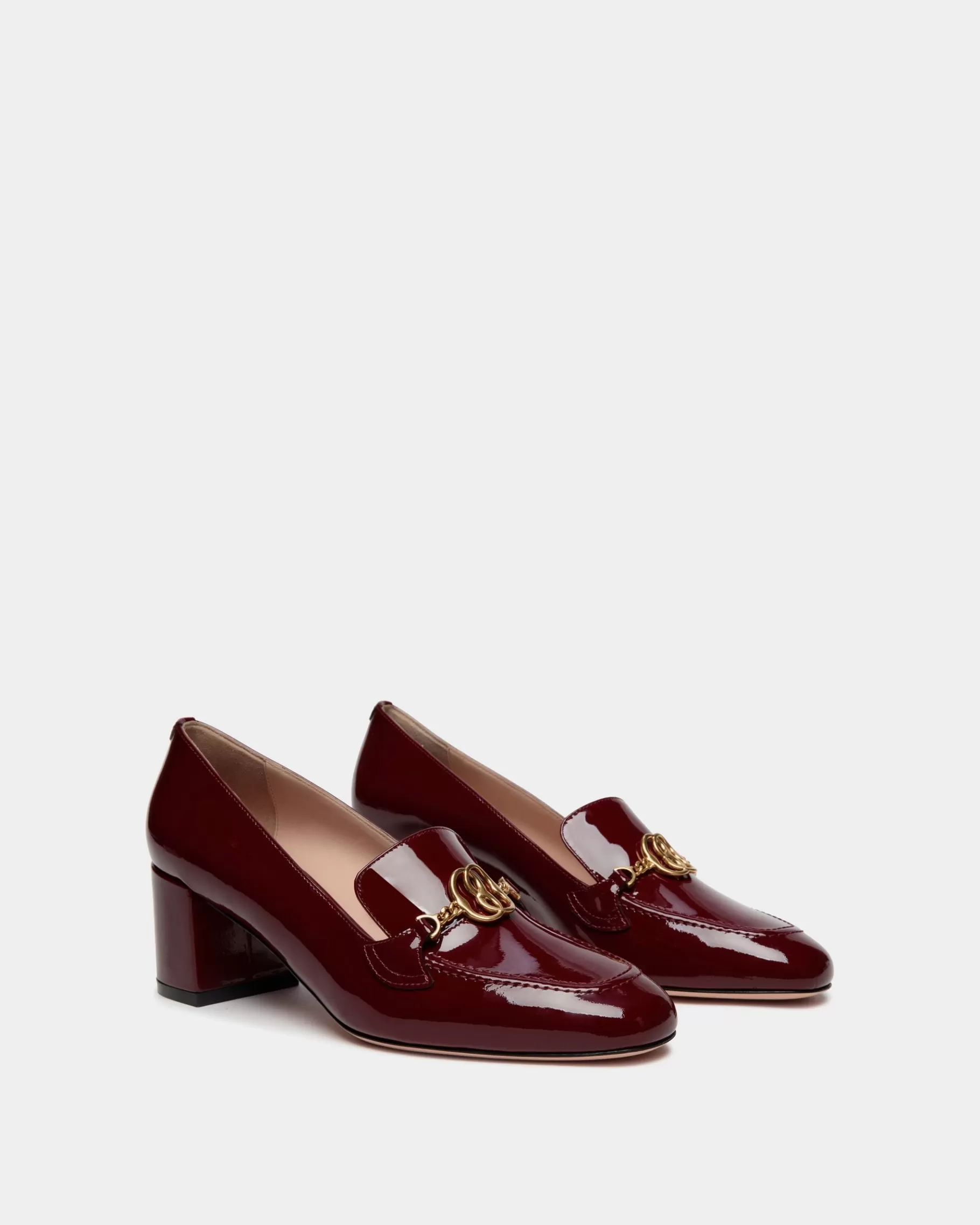 Pumps<Bally Daily Emblem Pump In Andorra Leather Burgundy