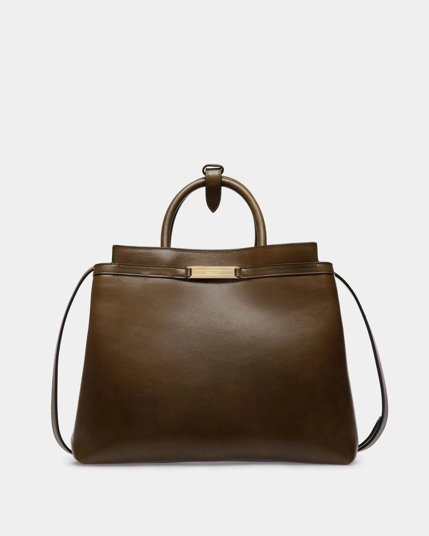 Tote Bags<Bally Deco Tote Bag In Marron Glacé Leather Brown