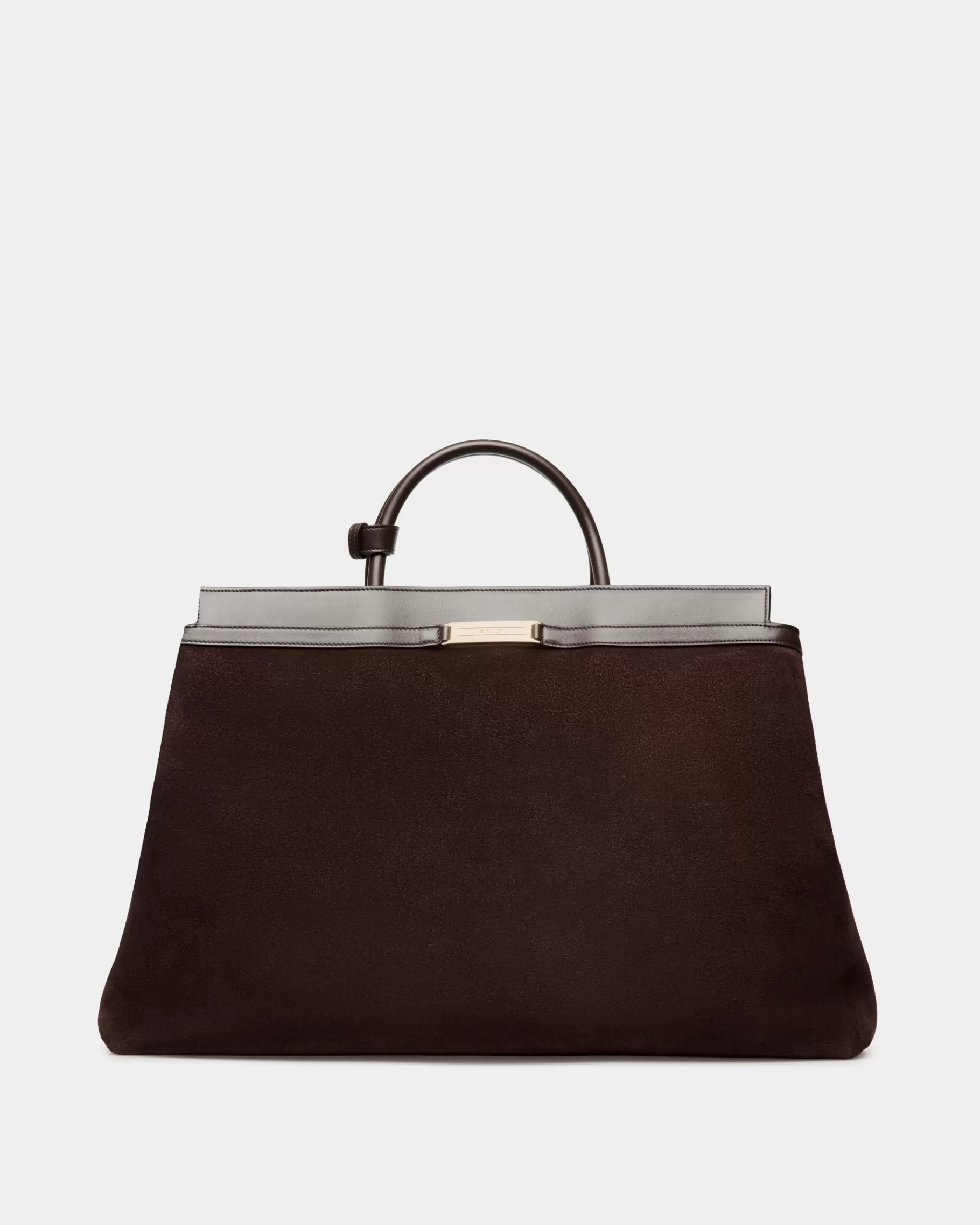 Travel Bags<Bally Deco Weekender in Ebano Suede And Leather Brown