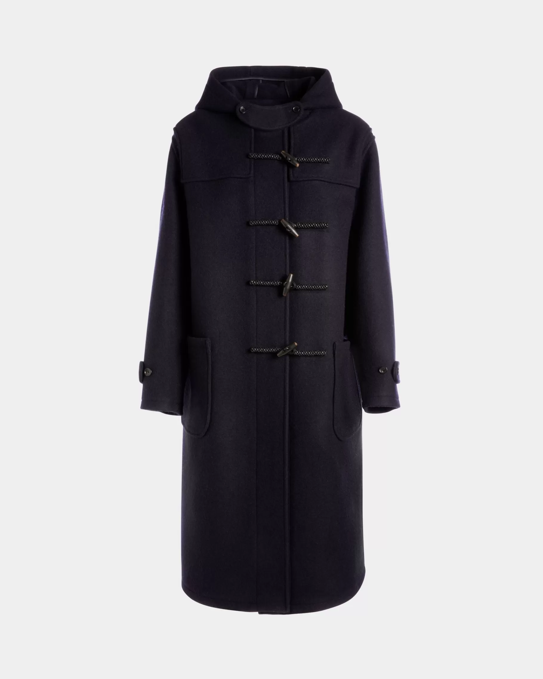 Coats & Jackets<Bally Duffel Coat In Navy Wool Blue