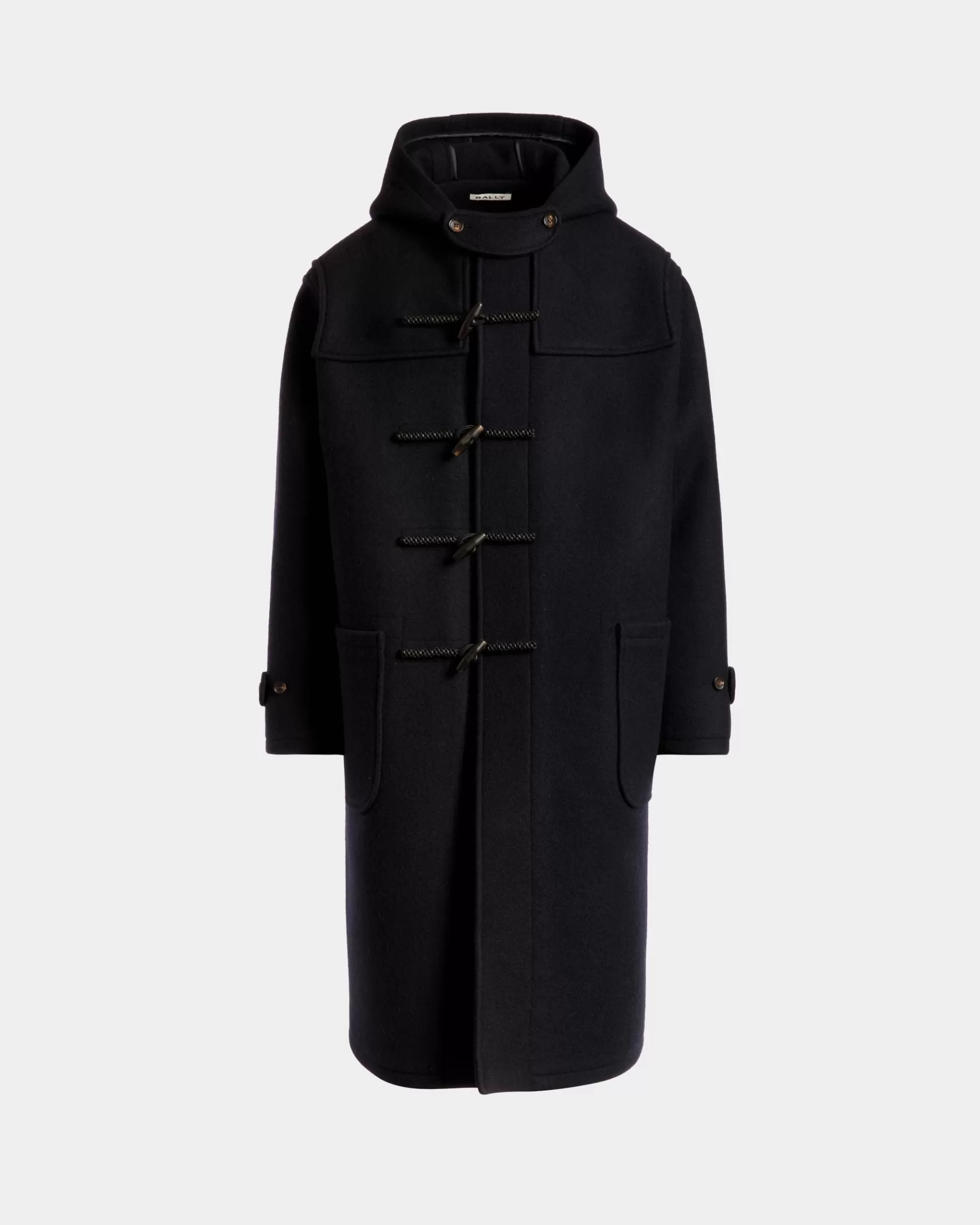 Coats & Jackets<Bally Duffel Coat In Navy Wool Blue