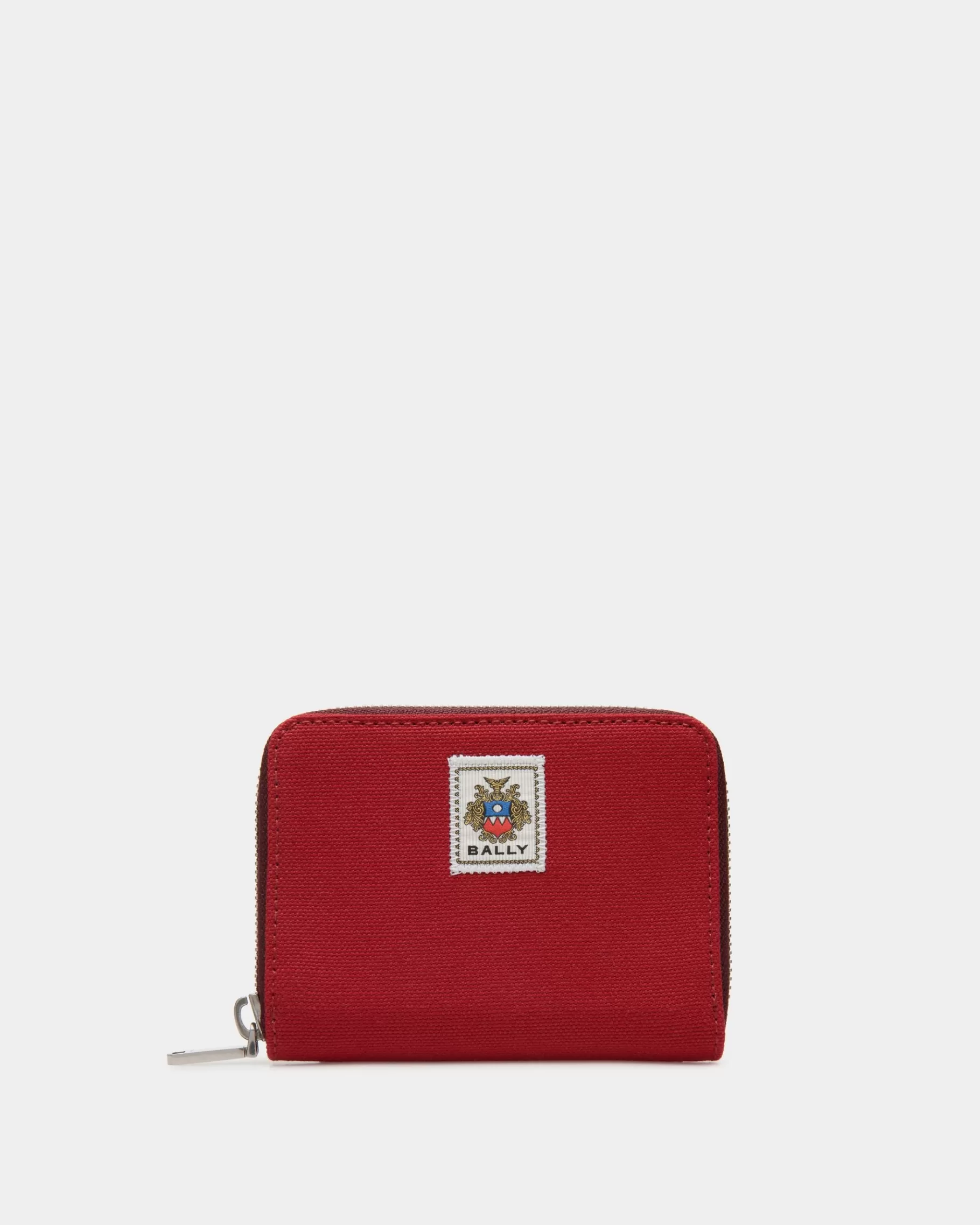 Wallets & Card Holders<Bally Easy Bifold In Candy Cotton Canvas Red