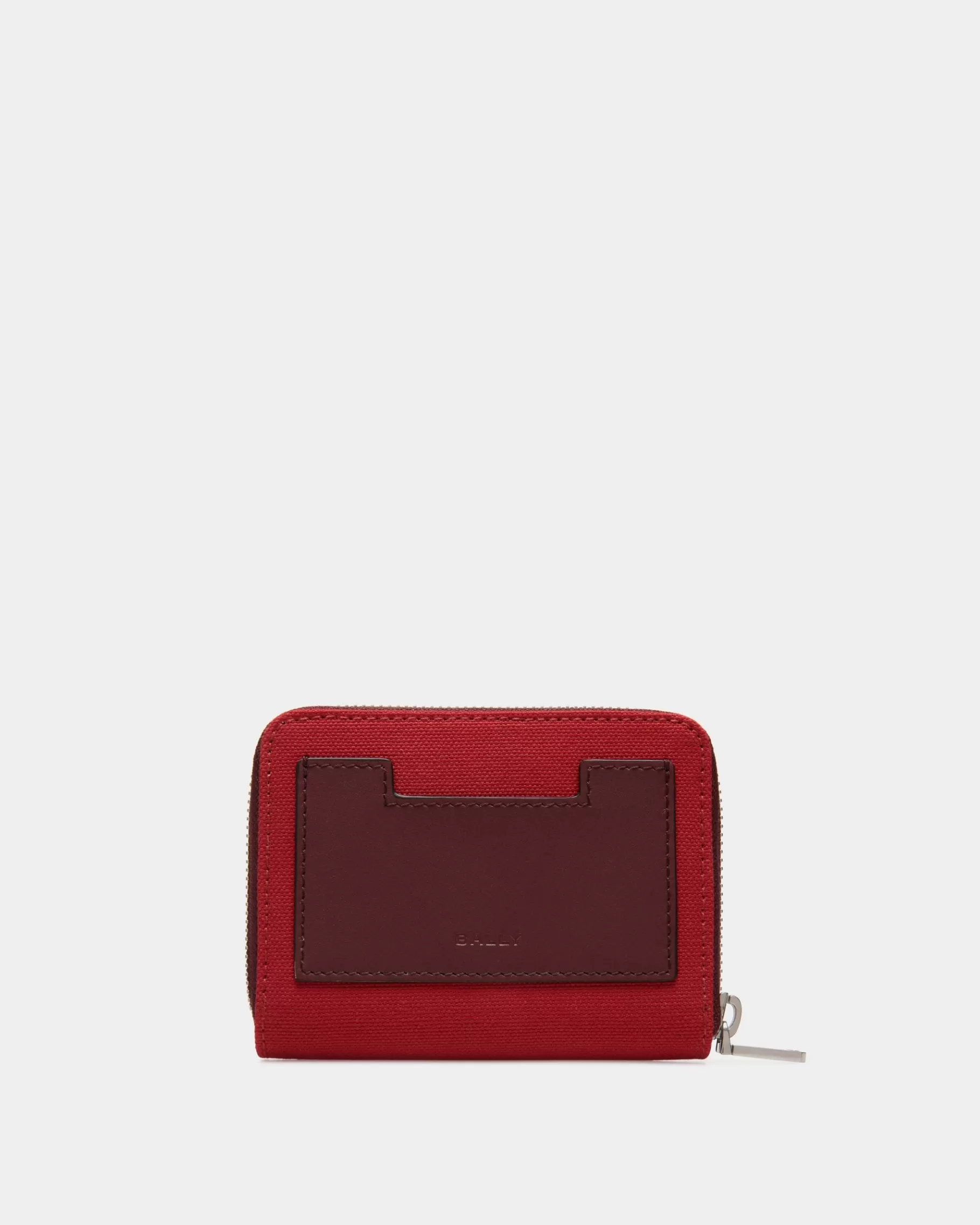 Wallets & Card Holders<Bally Easy Bifold In Candy Cotton Canvas Red