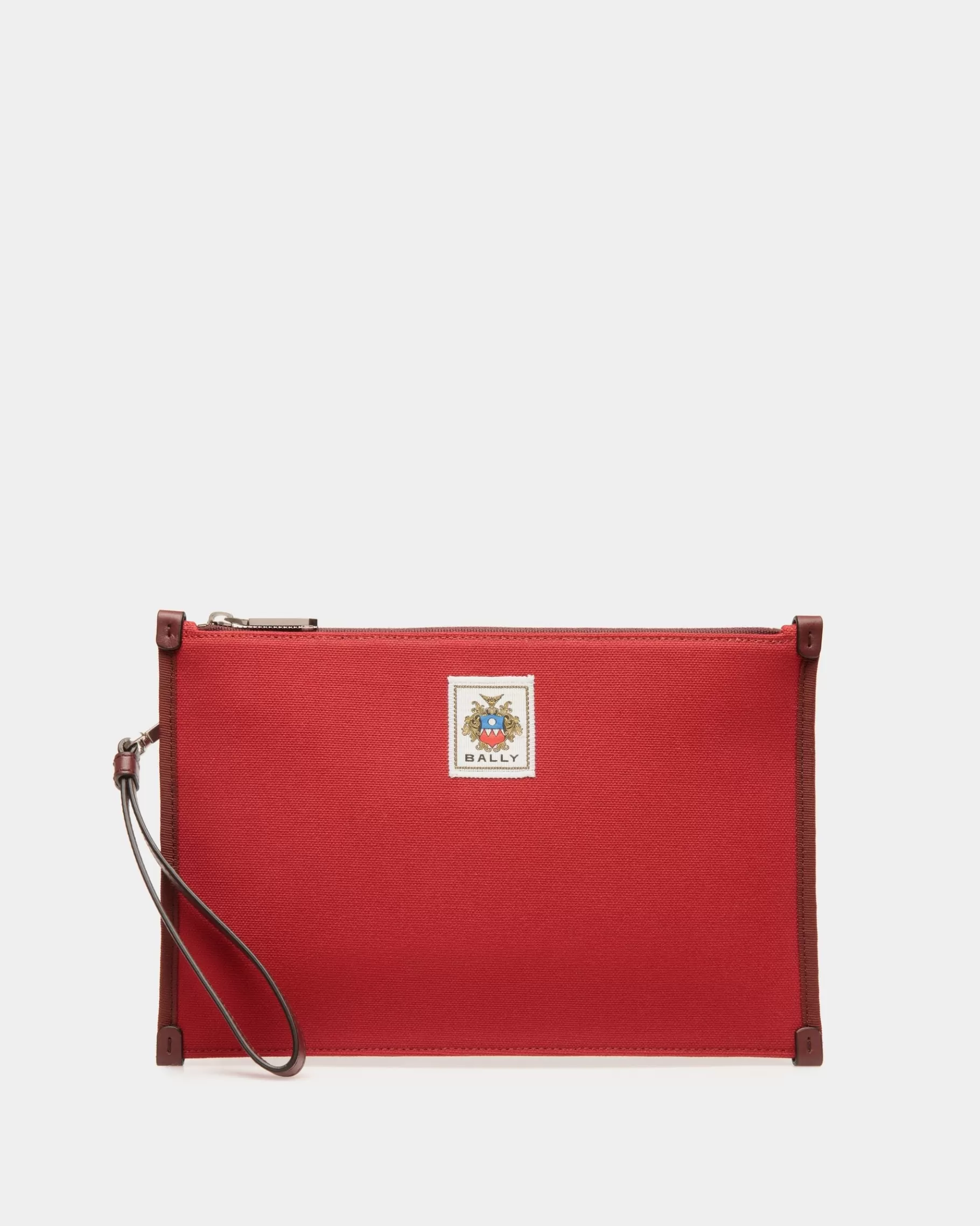 Small Accessories<Bally Easy Pochette In Candy Cotton Canvas Red