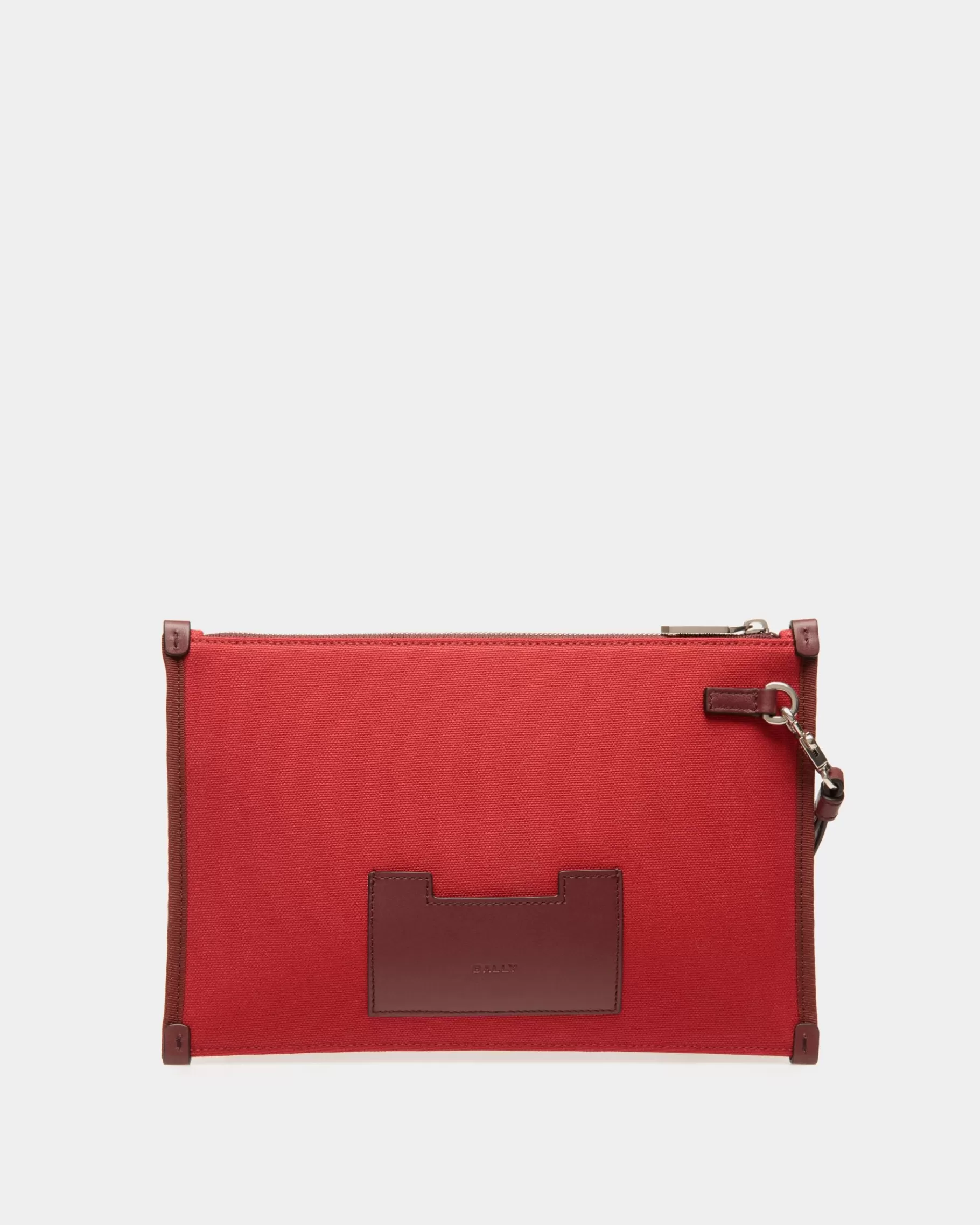 Small Accessories<Bally Easy Pochette In Candy Cotton Canvas Red