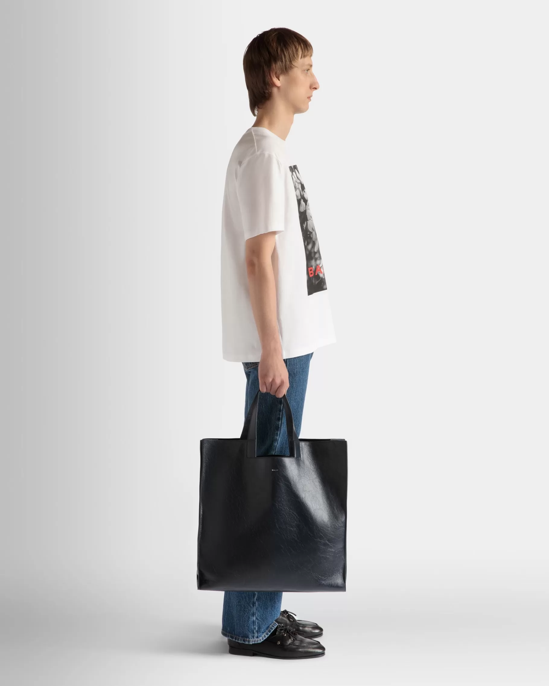 Tote Bags | Tote Bags<Bally Easy Tote in Leather Black