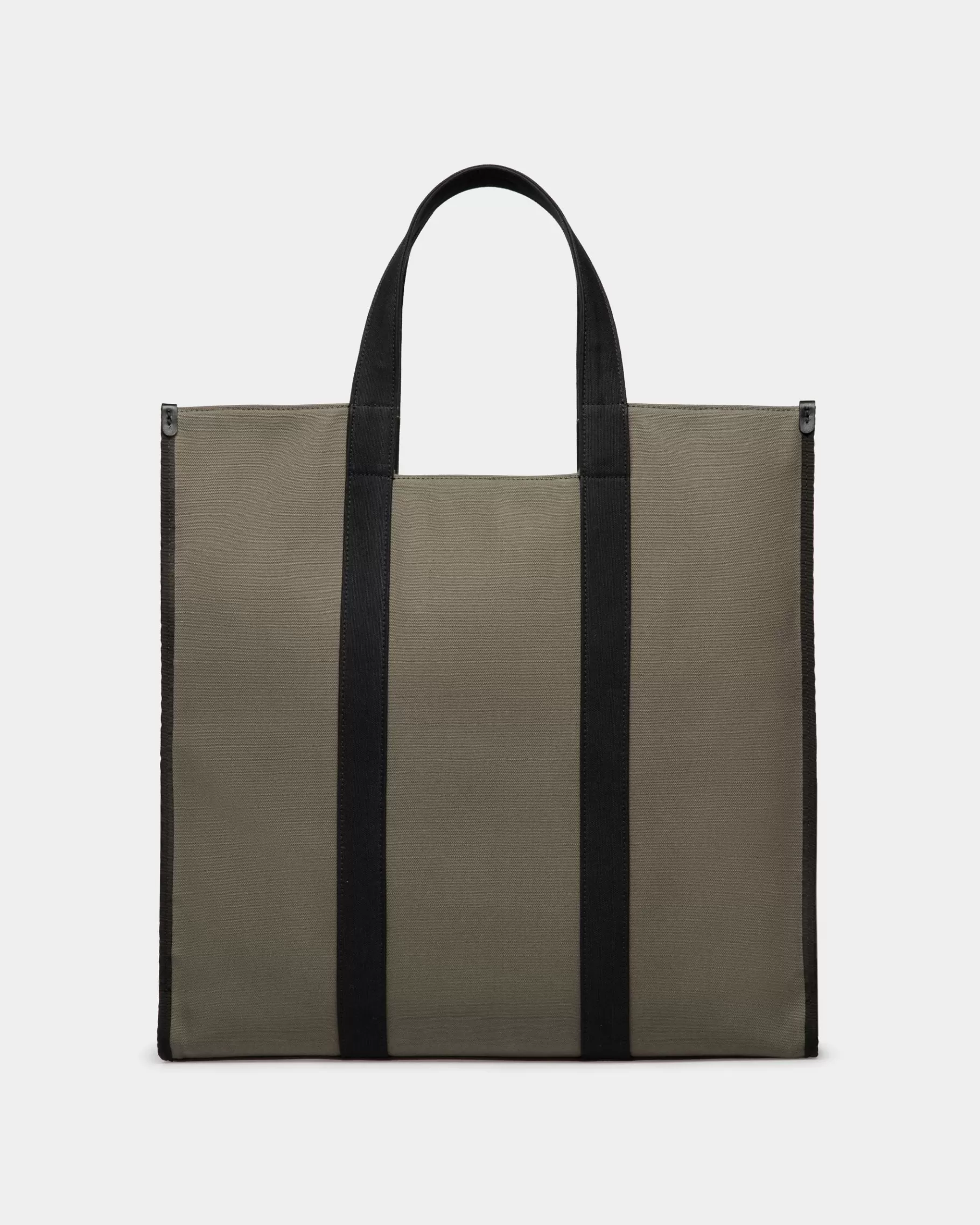 Tote Bags | Tote Bags<Bally Easy Tote In Military Cotton Canvas Green