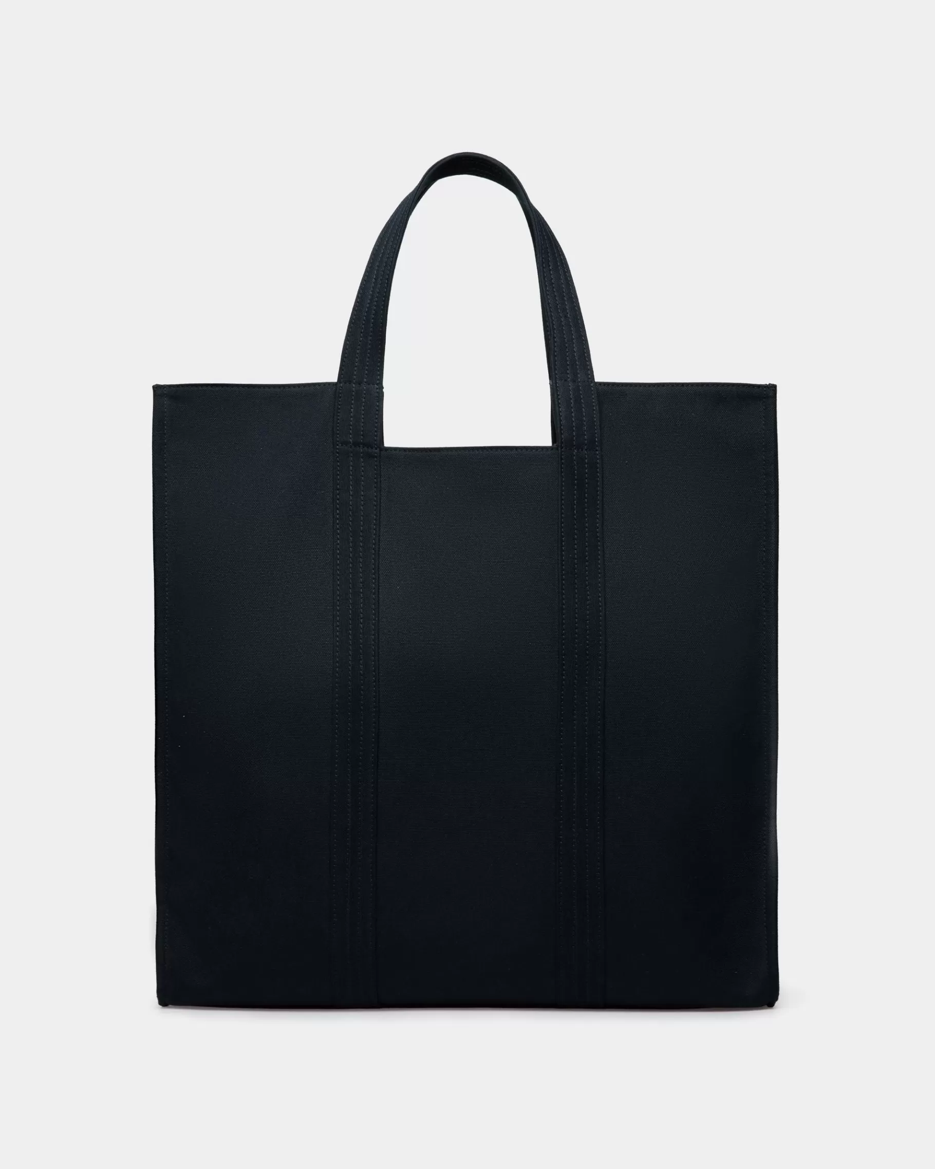 Tote Bags | Tote Bags<Bally Easy Tote In Navy Cotton Canvas Blue