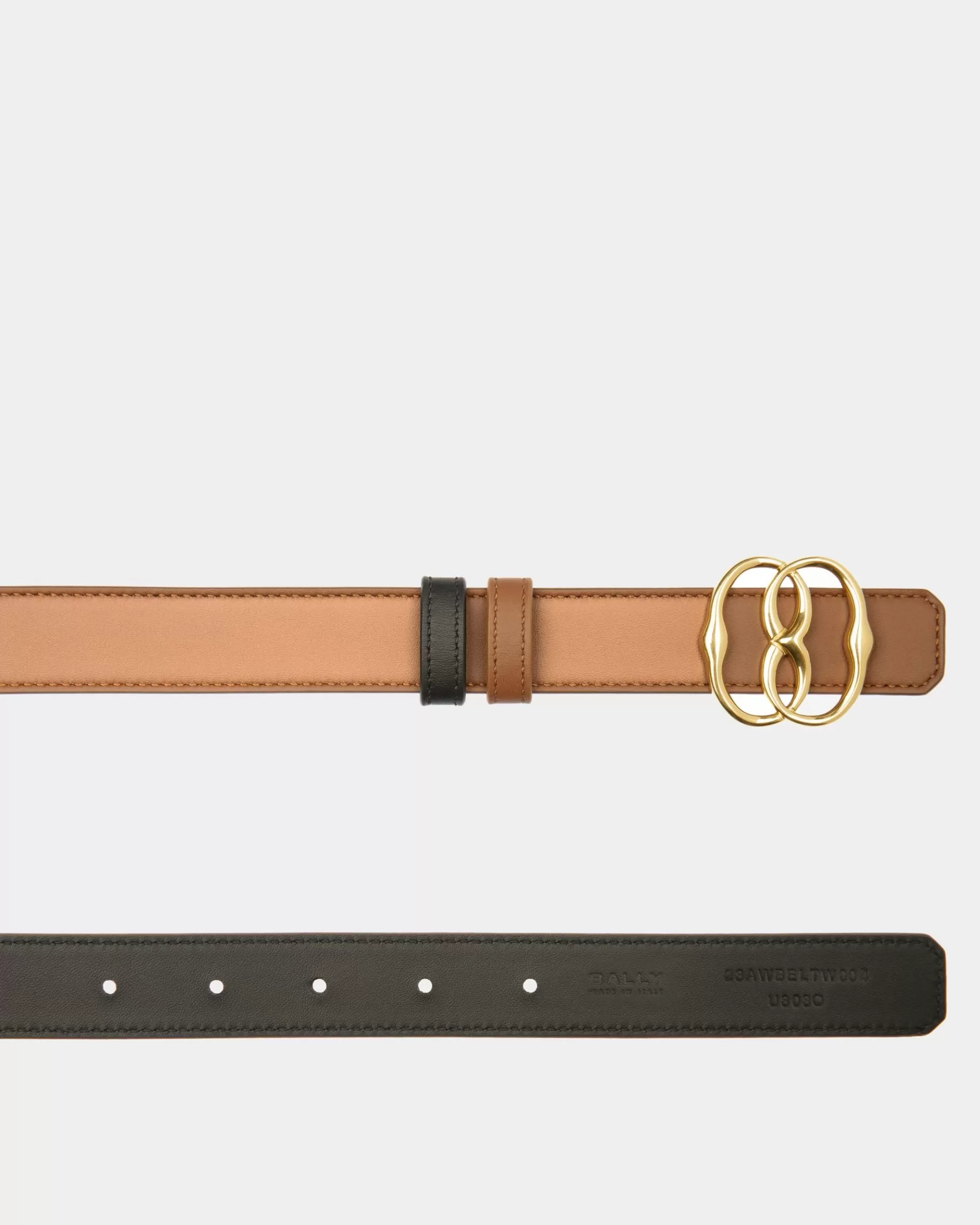 Belts<Bally Emblem 25mm Belt In Leather Brown
