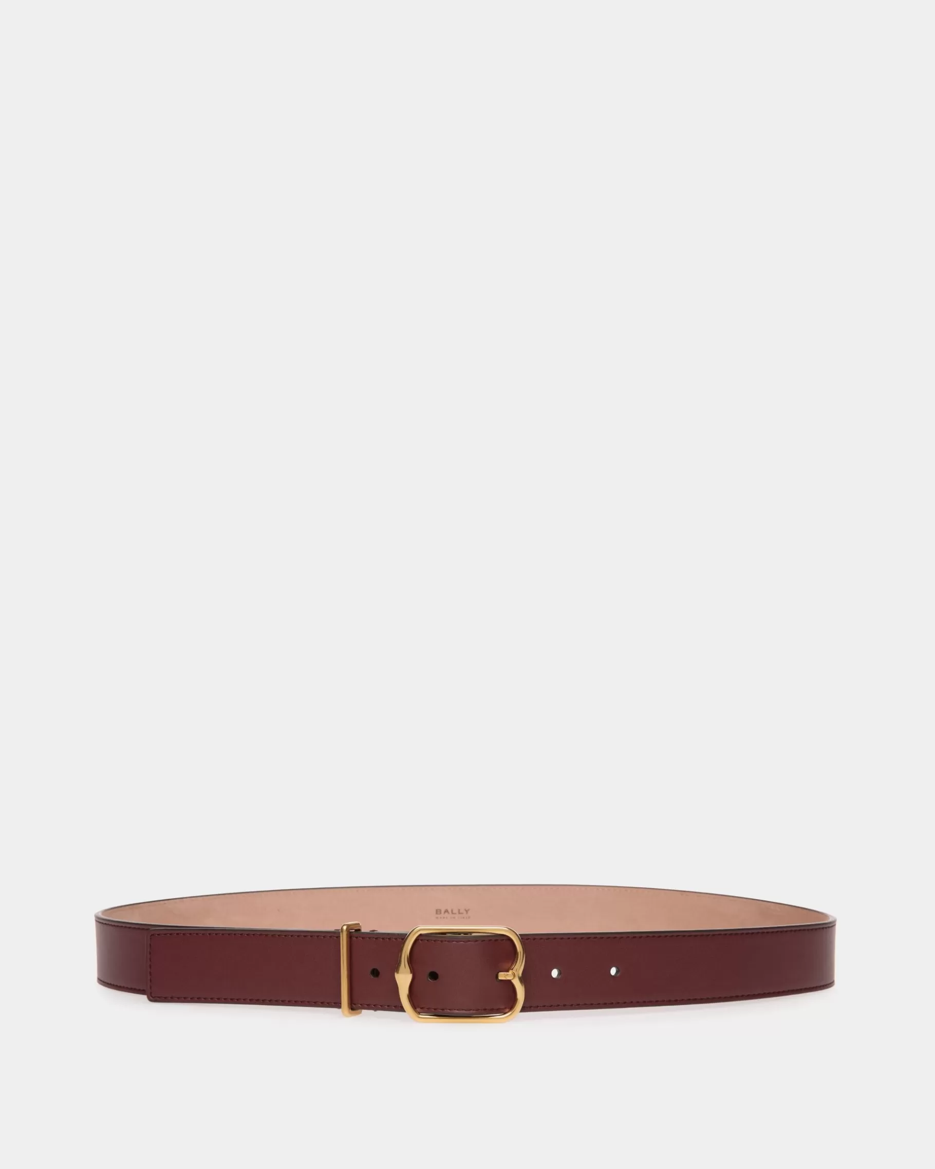Belts<Bally Emblem 30mm Belt in Andorra Leather Burgundy