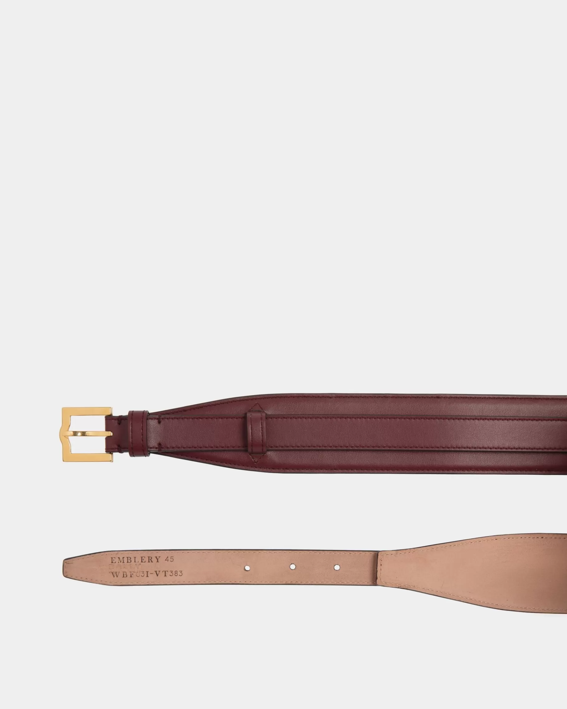 Belts<Bally Emblem 45mm Belt in Andorra Leather Burgundy