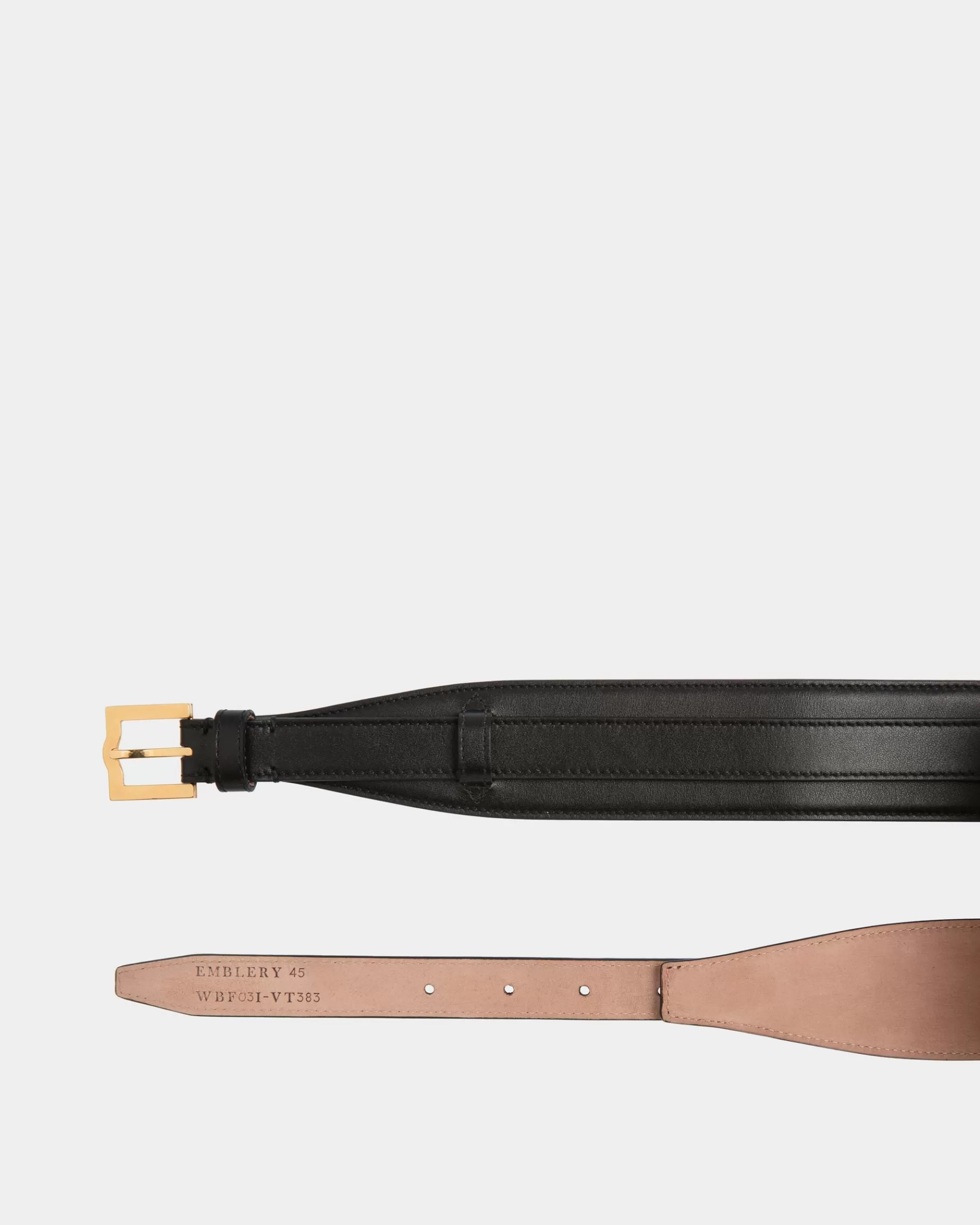 Belts<Bally Emblem 45mm Belt In Leather Black